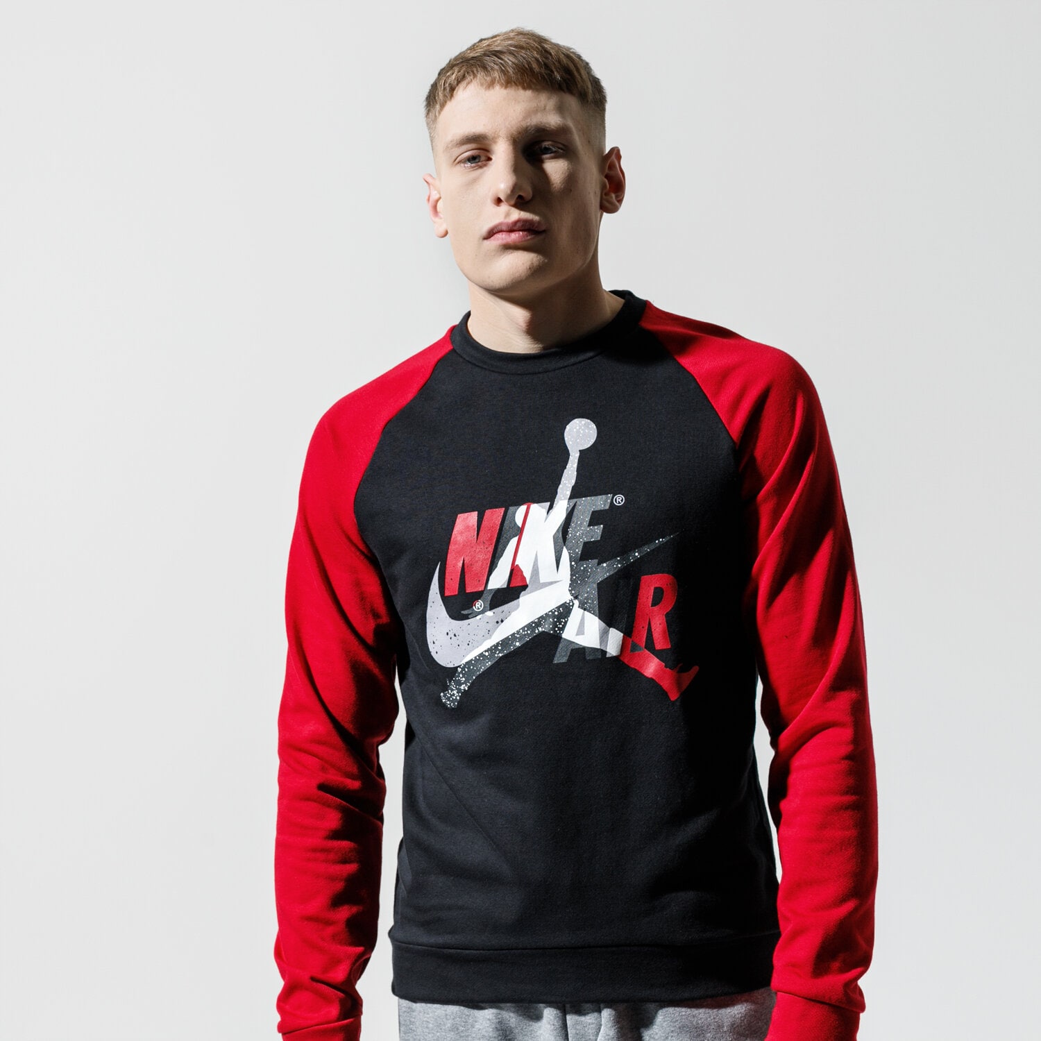 Bluza męska JORDAN BLUZA M J JUMPMAN CLSCS FLC CREW CK2848-010 CZARNY