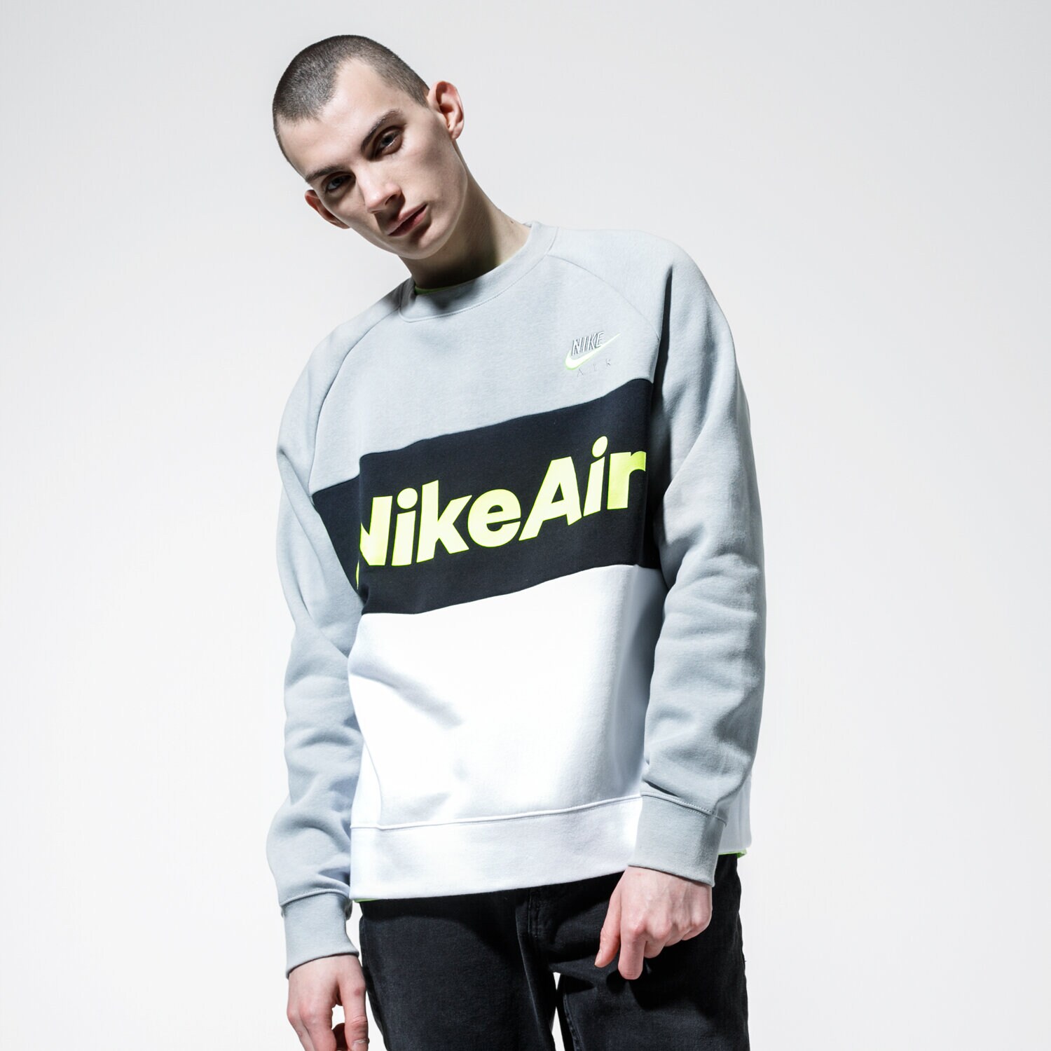 Bluza męska NIKE BLUZA AIR CJ4827-077 SZARY