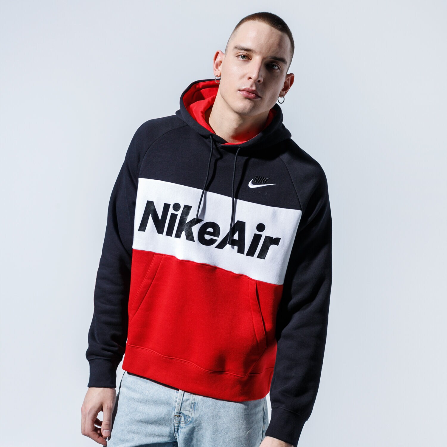 Bluza męska NIKE BLUZA Z KAPTUREM AIR CJ4824-011 CZARNY