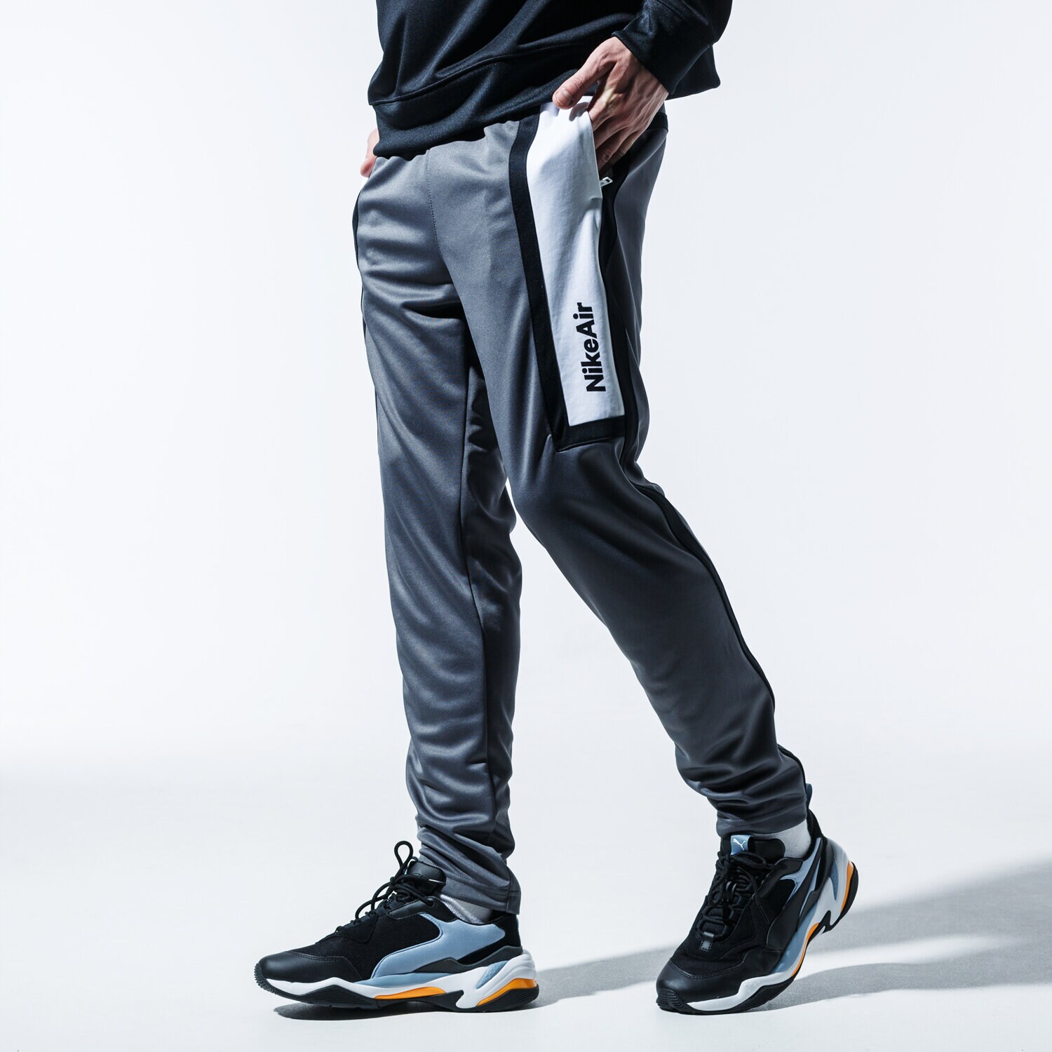 Spodnie sportowe męskie NIKE SPODNIE AIR CJ4838-021 SZARY