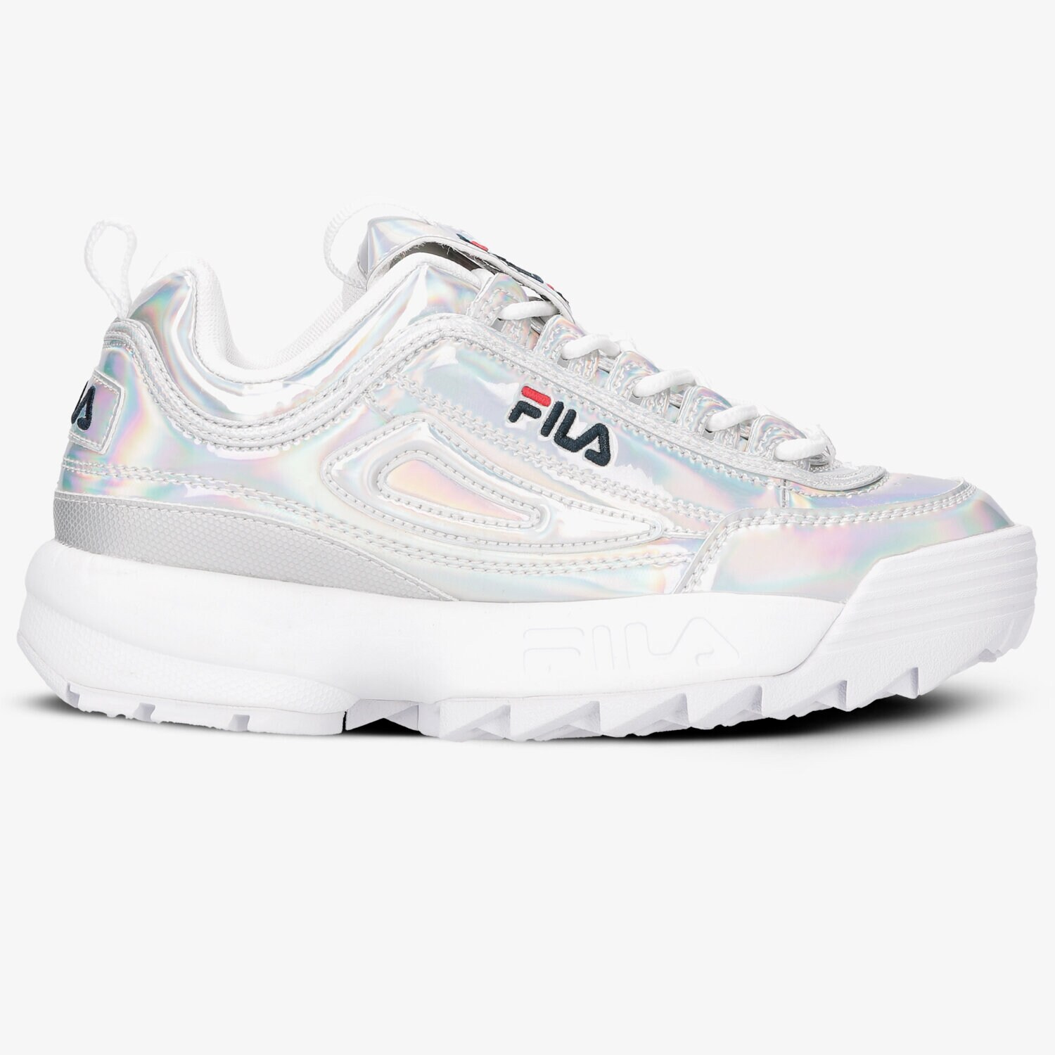 Buty sneakersy damskie FILA DISRUPTOR M LOW WMN 10107473VW SREBRNY