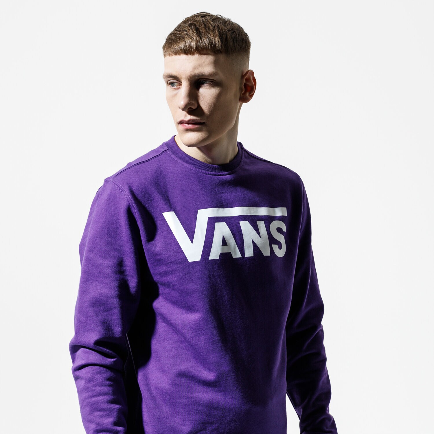 Bluza męska VANS BLUZA MN VANS CLASSIC CREW II HELIOTROPE/WHITE VN0A456AYMM1 FIOLETOWY