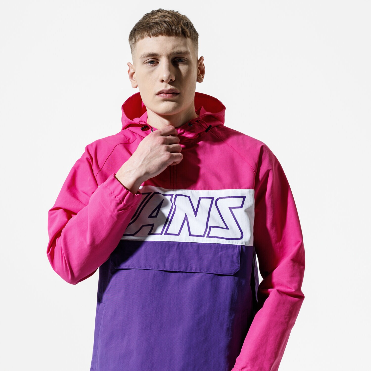Kurtka wiosenna / jesienna męska VANS KURTKA MN RETRO SPORT ANORAK FUCHSIA PURPLE/HELIOTROPE VN0A49PAYMI1 MULTICOLOR