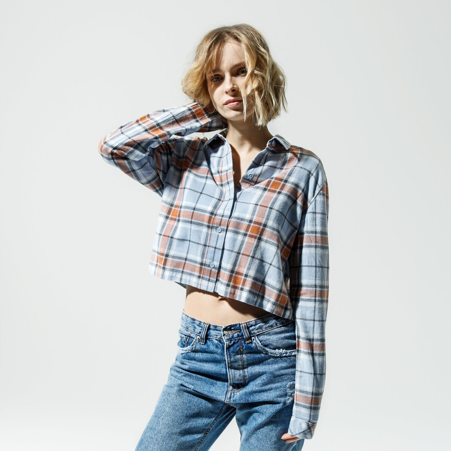 Koszulka, t-shirt damski VANS KOSZULA WM BOX CAR II FLANNEL ZEN BLUE VN0A4CWVVBY1 MULTICOLOR