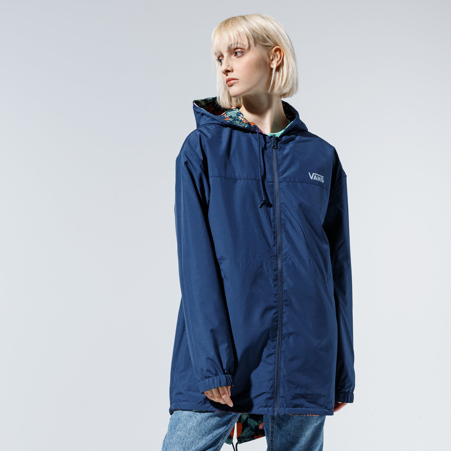 Kurtka wiosenna / jesienna damska VANS KURTKA WM MERCY REVERSIBLE PARKA MULTI TROPIC VN0A34FMVD11 MULTICOLOR