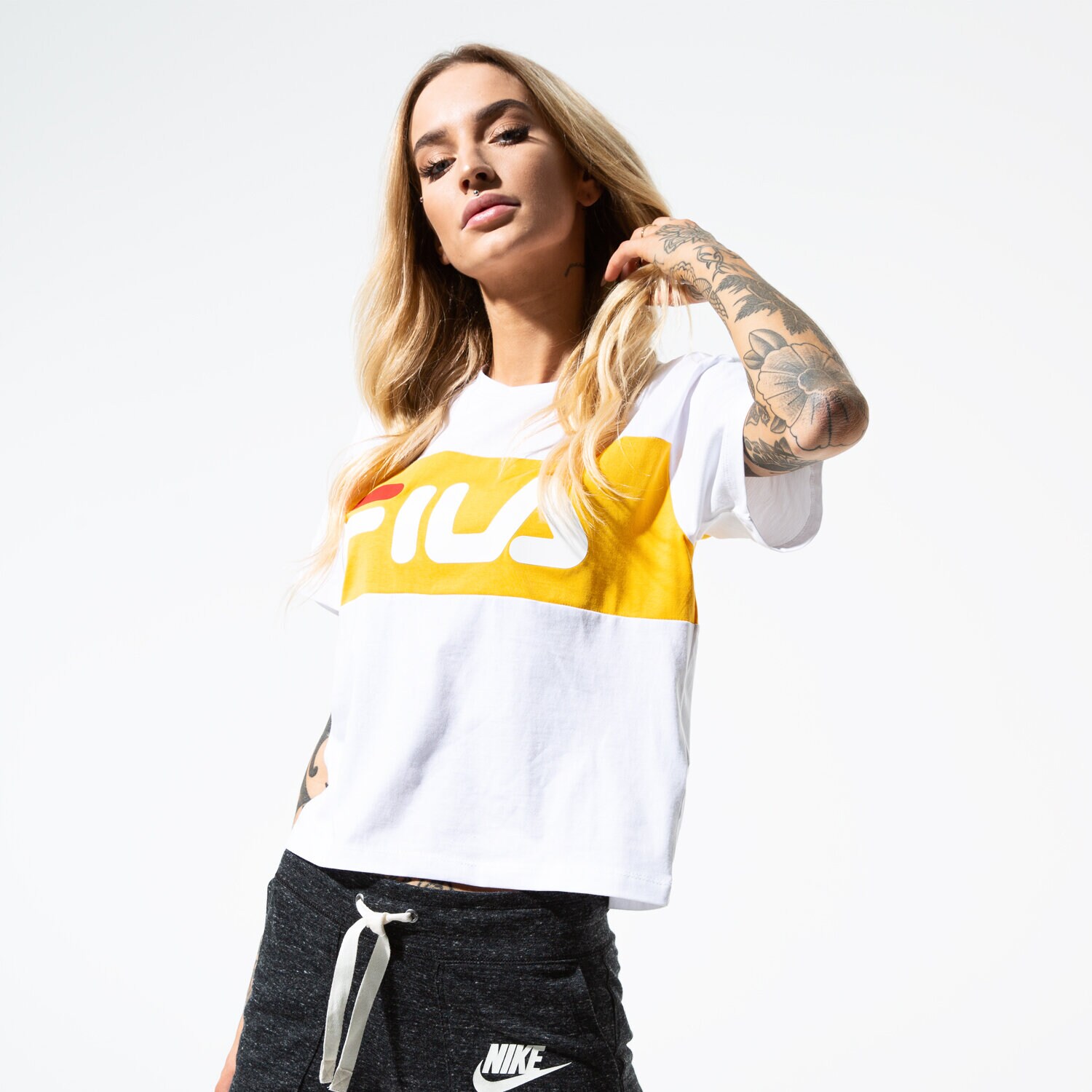 Koszulka, t-shirt damski FILA T-SHIRT SS ALLISON TEE 682125A207 BIAŁY