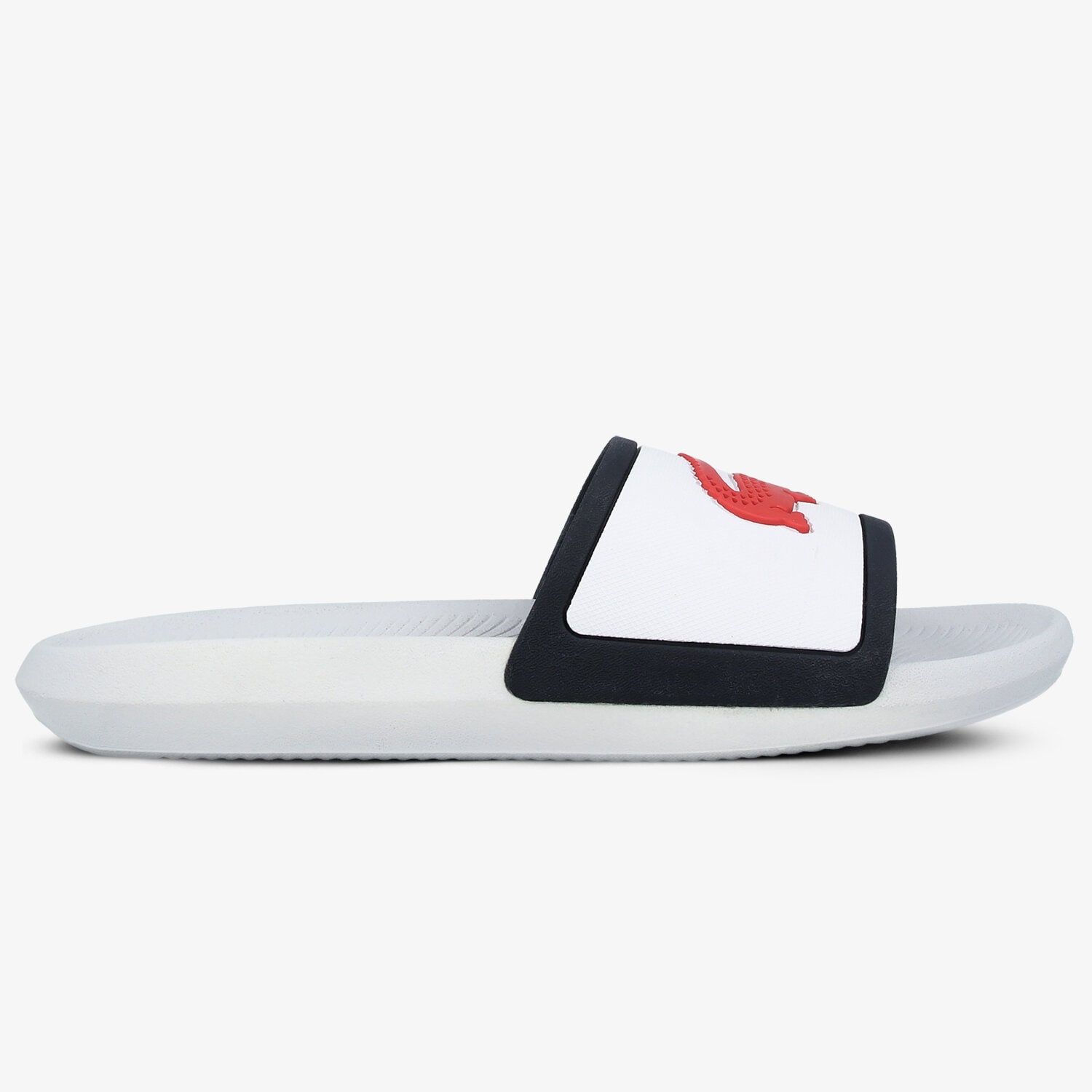 Klapki męskie LACOSTE CROCO SLIDE TRI 3 739CMA0043407 BIAŁY