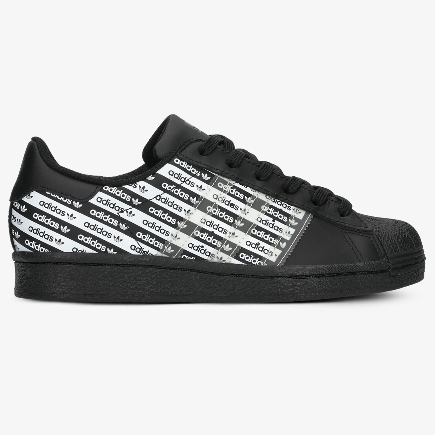 Buty sneakersy dla dzieci ADIDAS SUPERSTAR J FV3762 CZARNY
