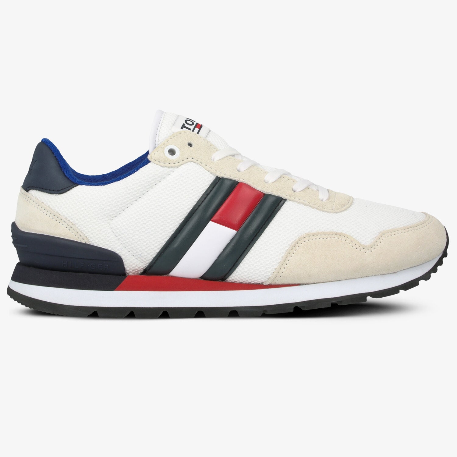 Buty sneakersy męskie TOMMY HILFIGER CAUSAL TOMMY JEANS SNEAKER EM0EM00399YBS BIAŁY