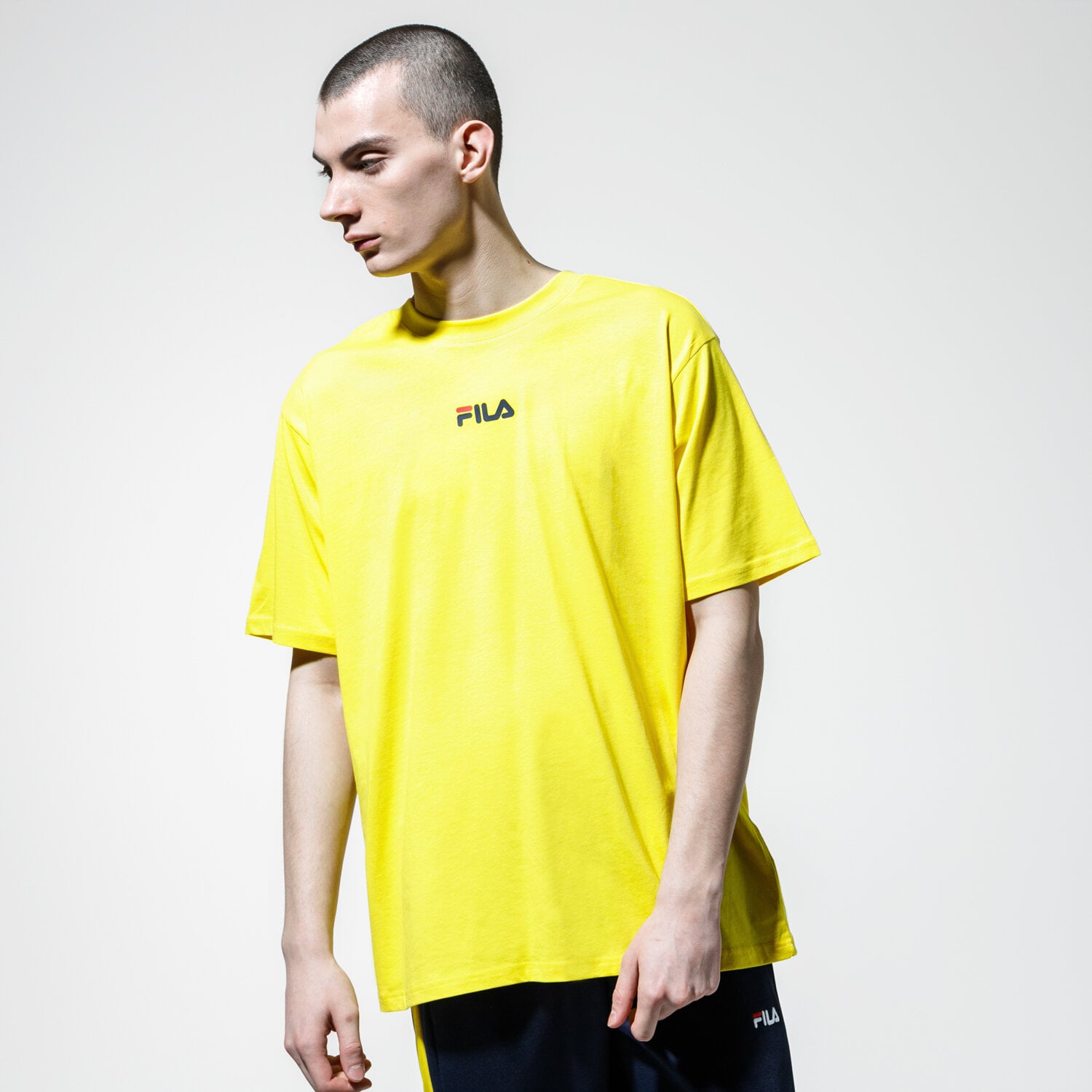 Koszulka, t-shirt sportowy męski FILA T-SHIRT BENDER TEE 687484V51 ŻÓŁTY