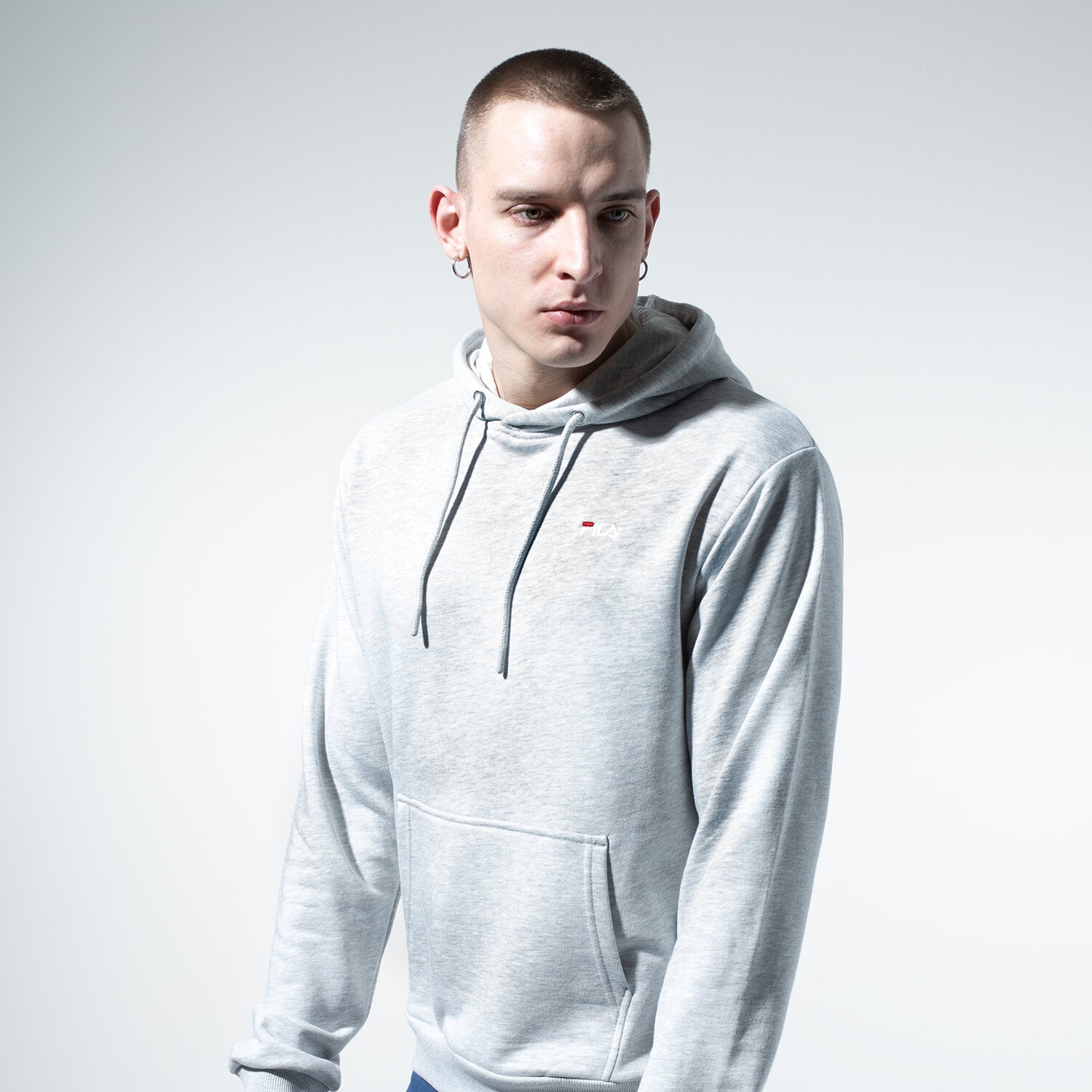 Bluza męska FILA BLUZA Z KAPTUREM EDISON HOODY 688163B13 SZARY
