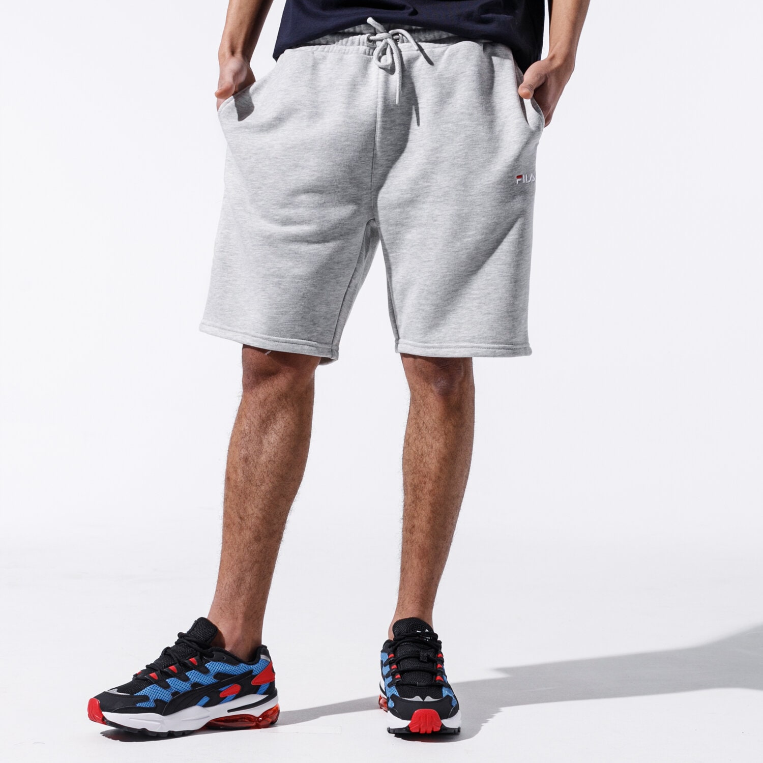 Krótkie spodenki, szorty męskie FILA SZORTY ELDON SWEAT SHORTS 688167B13 SZARY
