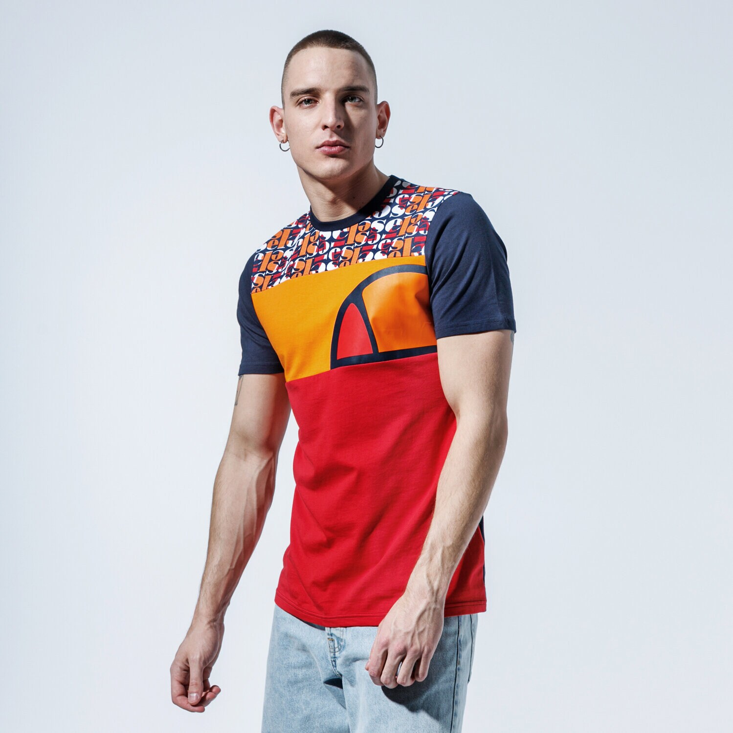 Koszulka, t-shirt sportowy męski ELLESSE T-SHIRT CIRILLO SHE08543RED CZERWONY