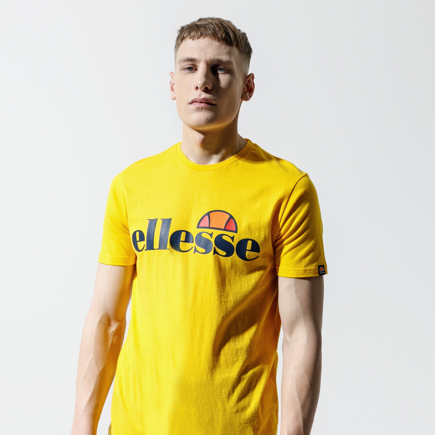 Koszulka, t-shirt sportowy męski ELLESSE T-SHIRT SL PRADO SHE07405YELLOW ŻÓŁTY