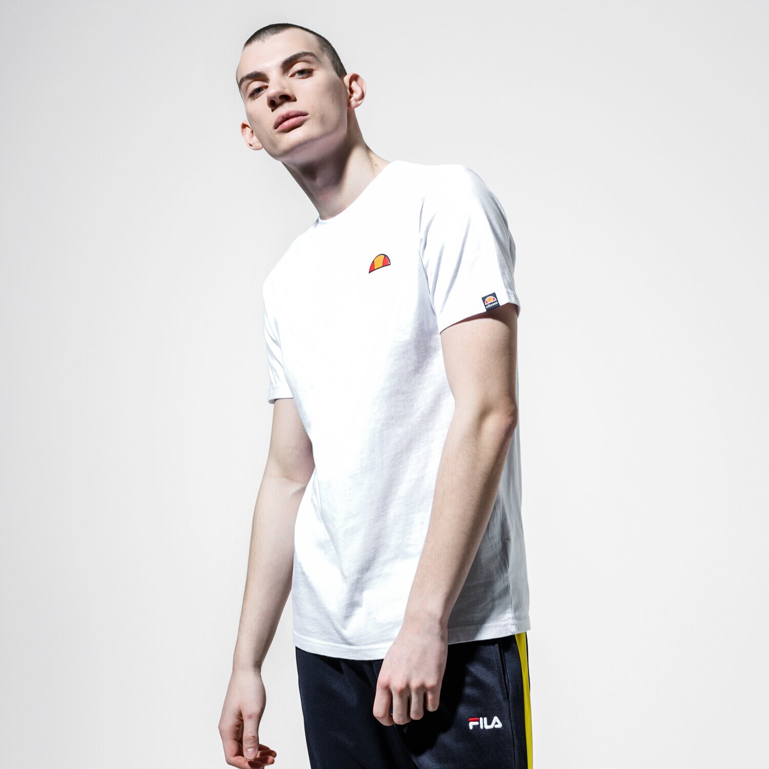 Koszulka, t-shirt sportowy męski ELLESSE T-SHIRT KOSI SHE09994WHITE BIAŁY
