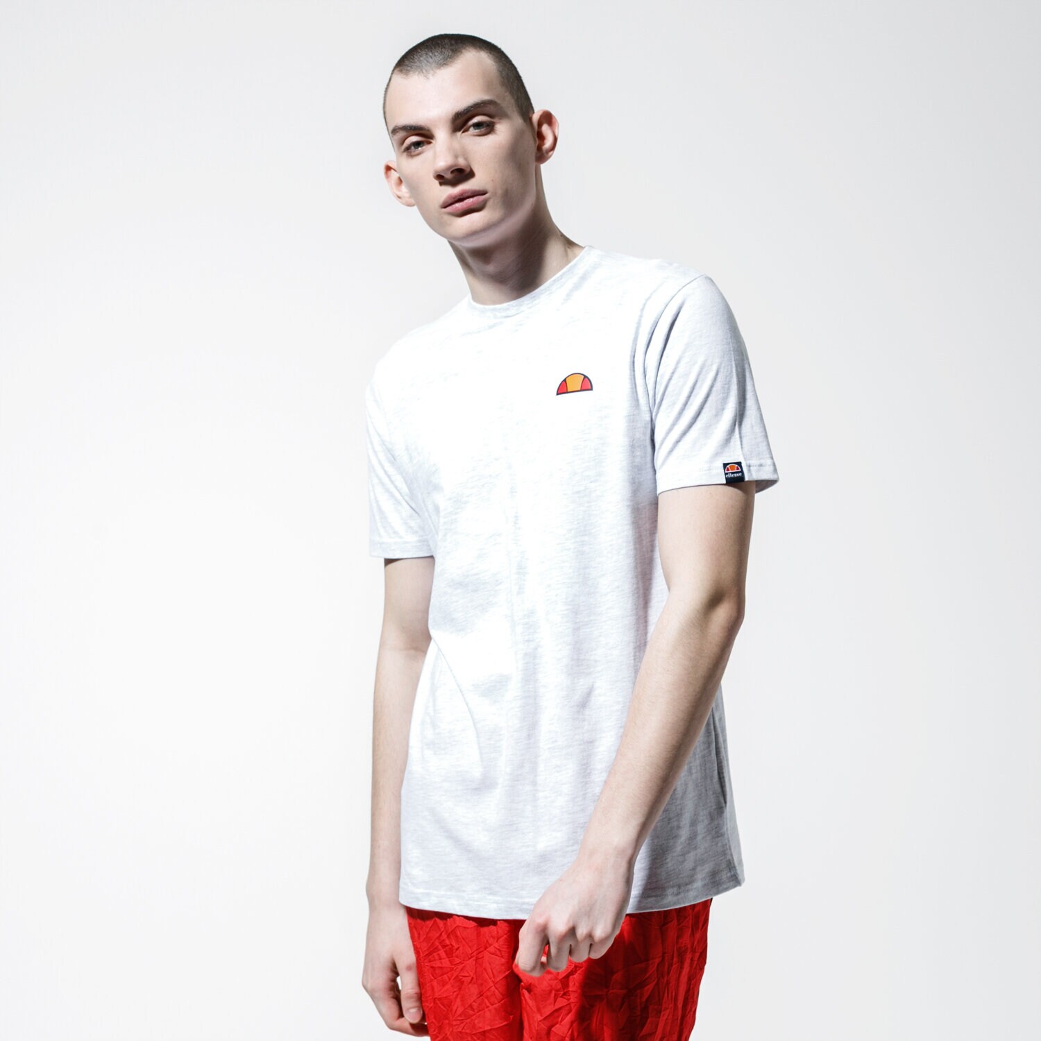 Koszulka, t-shirt sportowy męski ELLESSE T-SHIRT KOSI SHE09994WHITEMARL SZARY