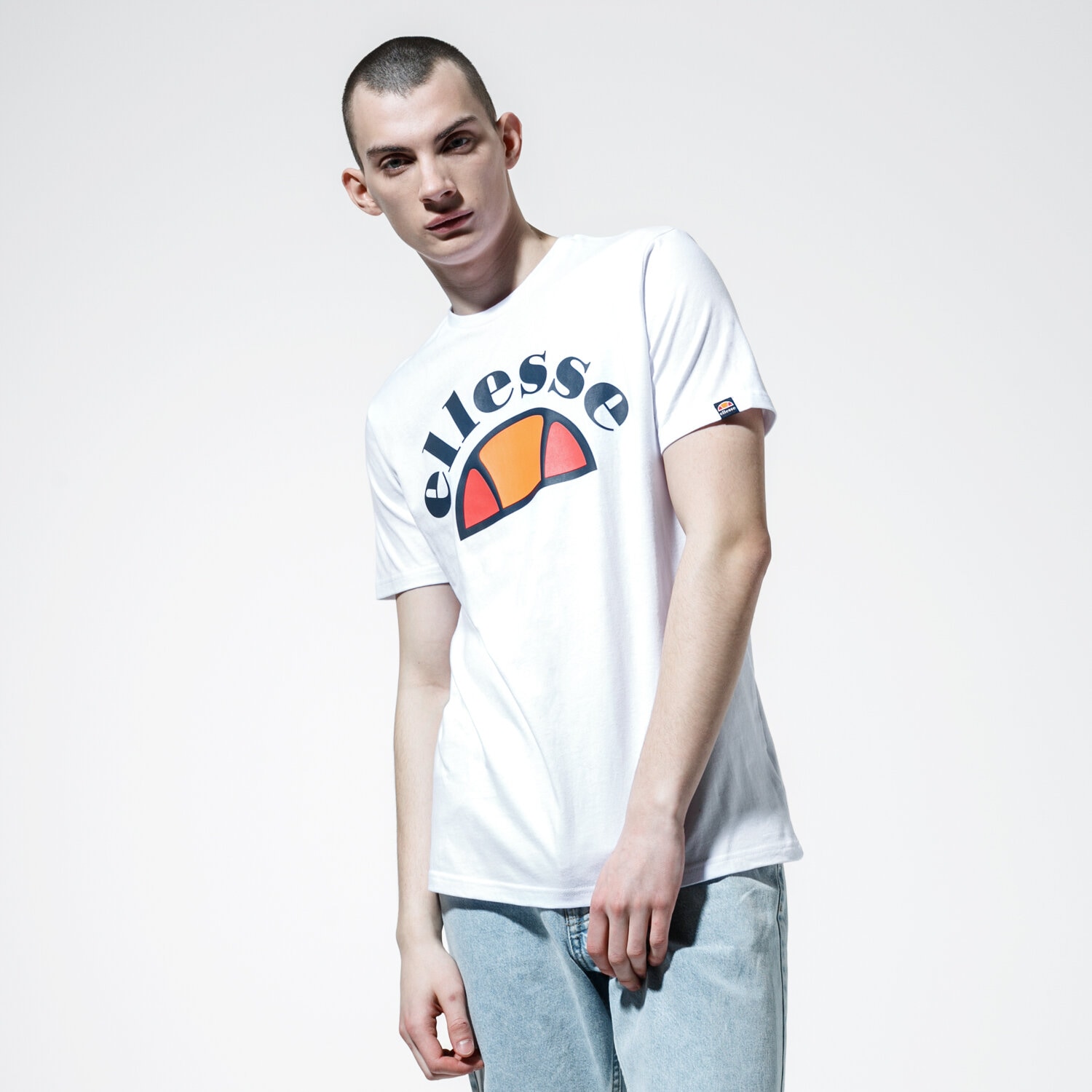 Koszulka, t-shirt sportowy męski ELLESSE T-SHIRT TEDI SHE09993WHITE BIAŁY