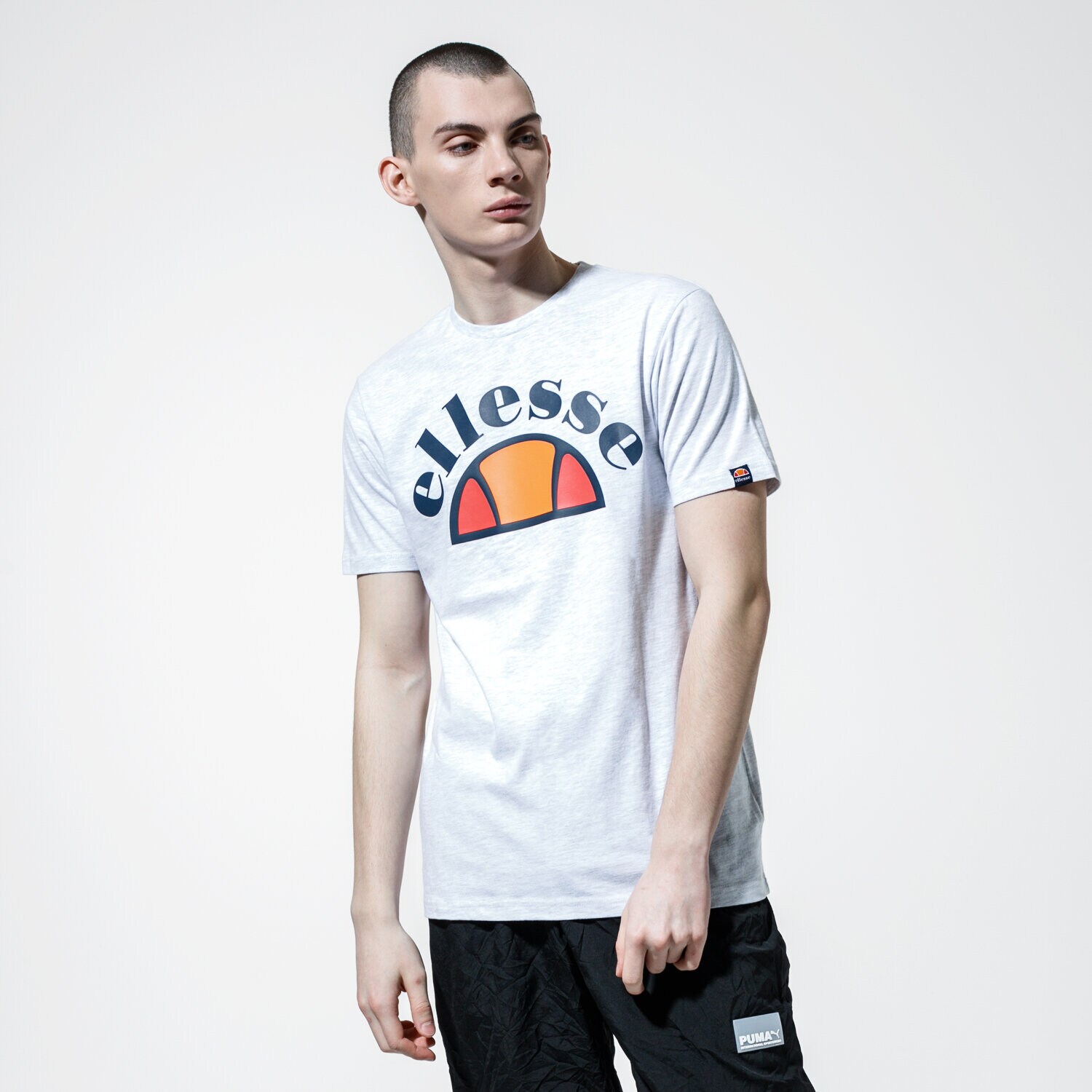Koszulka, t-shirt sportowy męski ELLESSE T-SHIRT TEDI SHE09993WHITEMARL SZARY