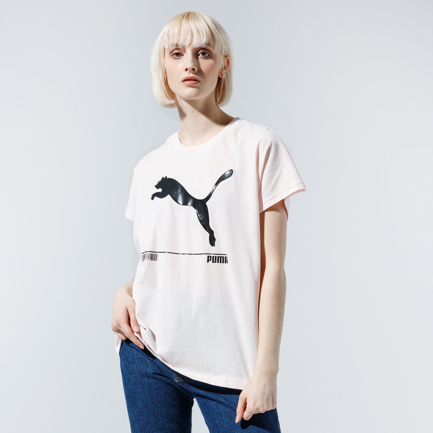 Koszulka, t-shirt damski PUMA T-SHIRT NU-TILITY TEE 58137117 RÓŻOWY