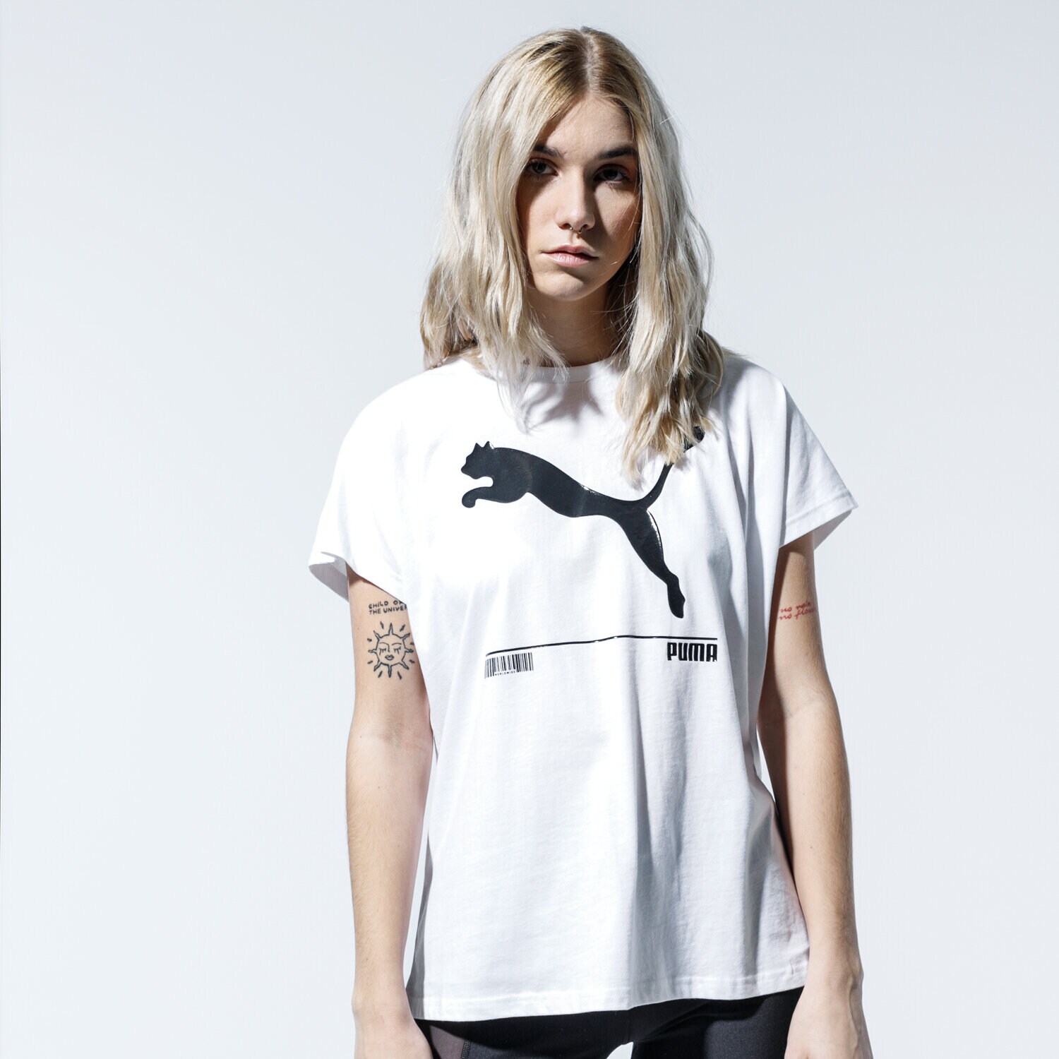 Koszulka, t-shirt damski PUMA T-SHIRT NU-TILITY TEE 58137102 BIAŁY