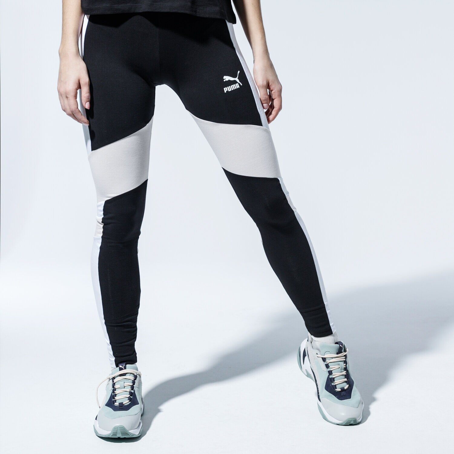 Spodnie sportowe damskie PUMA LEGGINGS TFS LEGGING 59629217 CZARNY