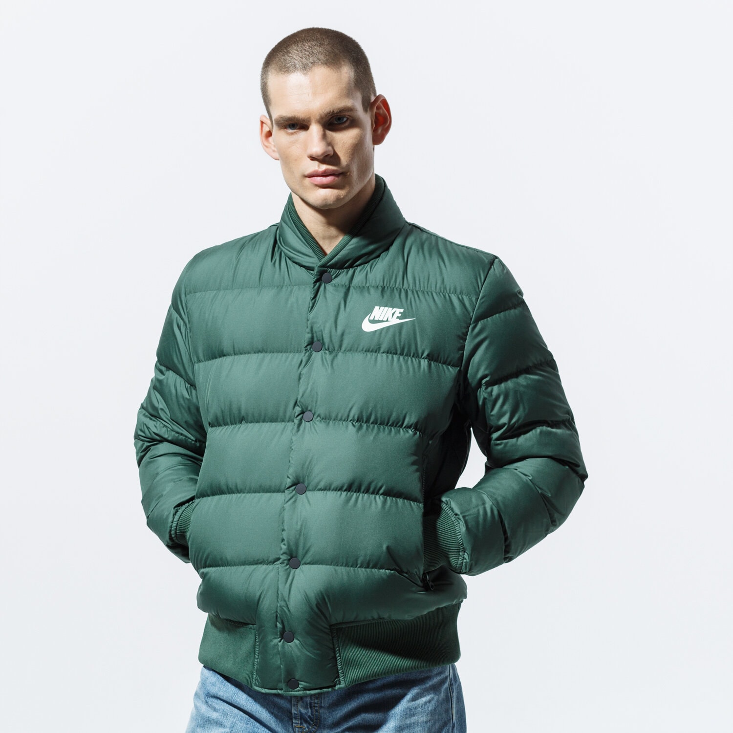 Kurtka zimowa męska NIKE KURTKA M NSW DWN FILL BOMBR 928819-370 ZIELONY