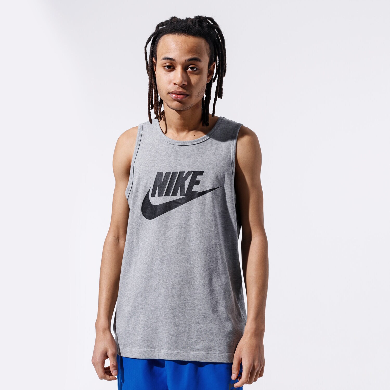 Koszulka, t-shirt sportowy męski NIKE TANK SPORTSWEAR AR4991-063 SZARY