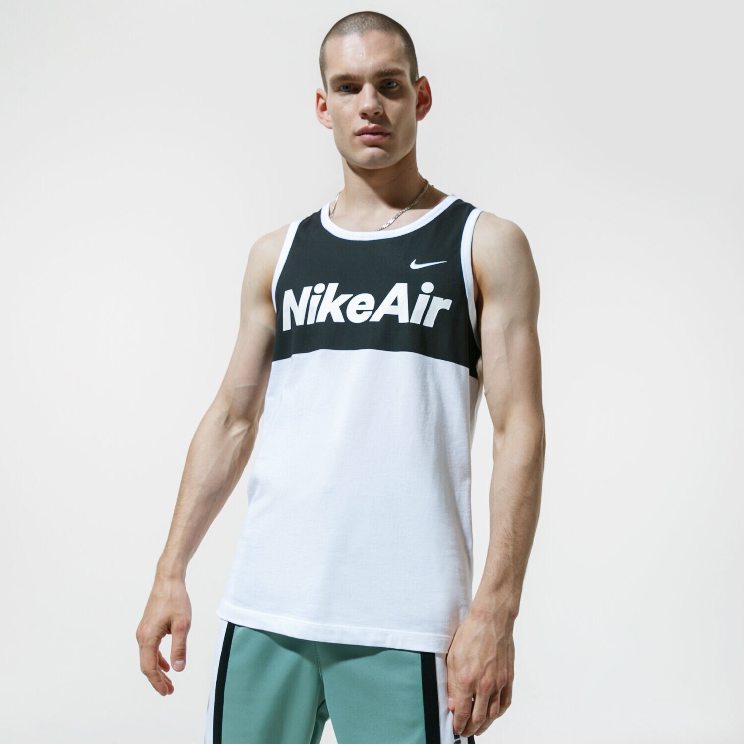 Koszulka, t-shirt sportowy męski NIKE TANK M NSW AIR TANK CQ5146-100 BIAŁY