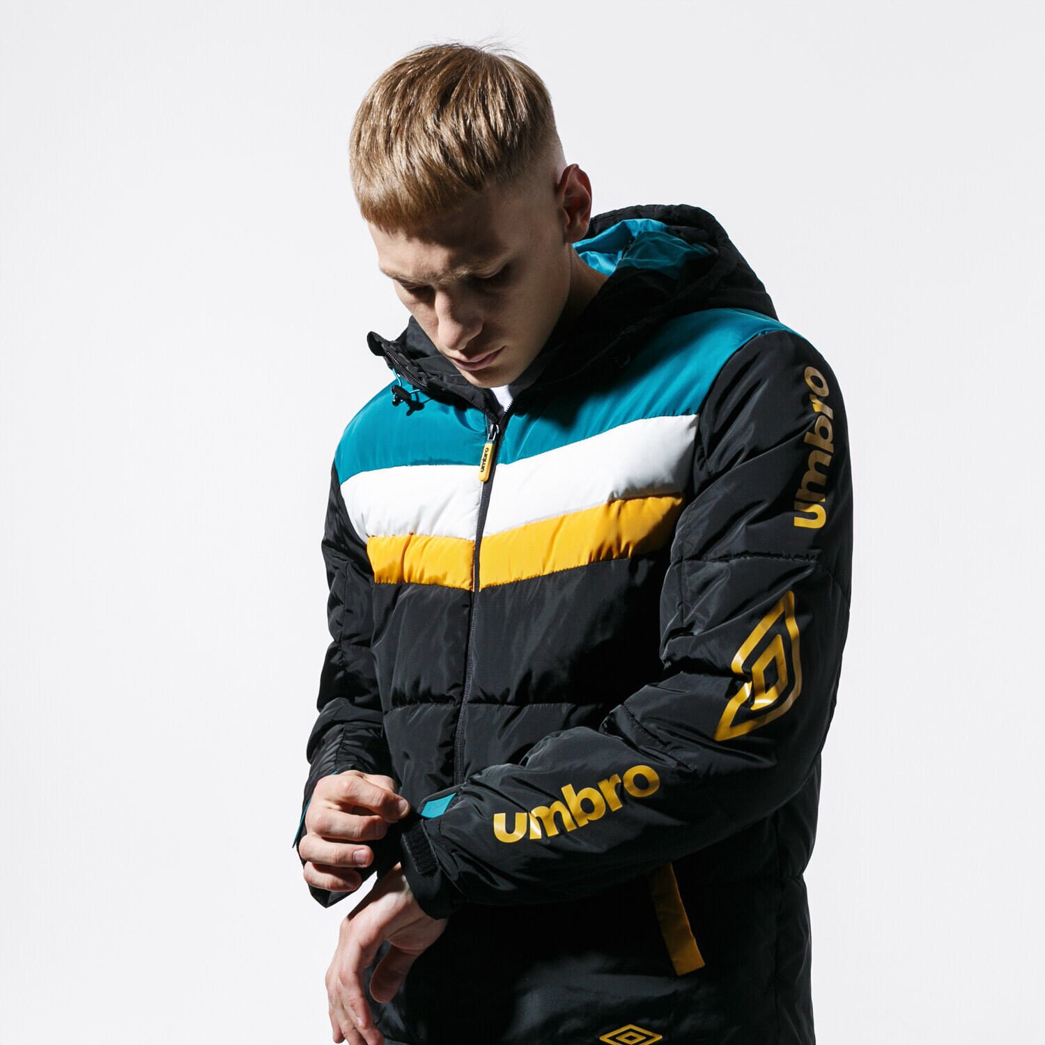 Kurtka zimowa męska UMBRO KURTKA ZIMOWA RETRO JKT UL39KUM81001 CZARNY