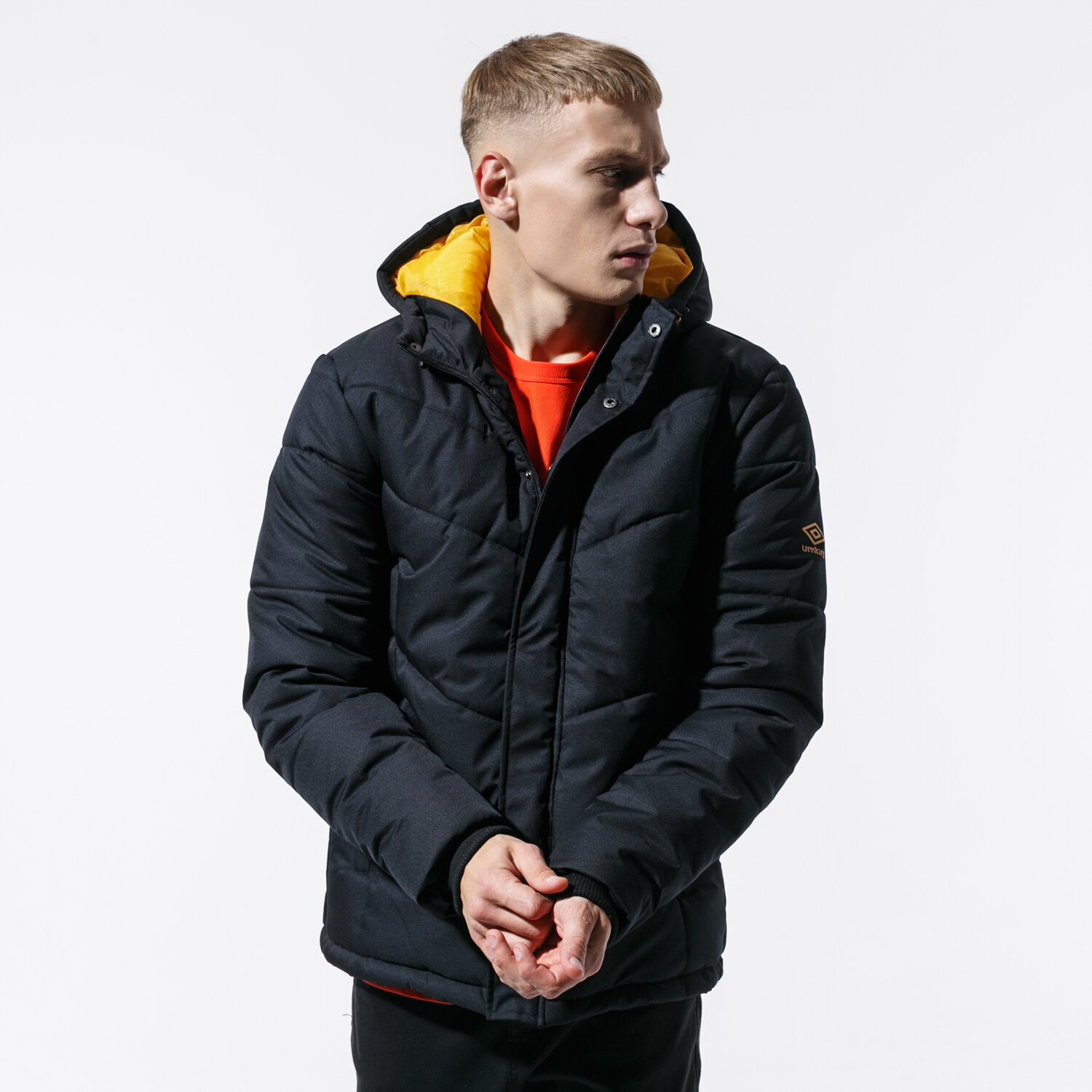 Kurtka zimowa męska UMBRO KURTKA ZIMOWA RETRO PUFFER JKT UL39KUM82001 CZARNY