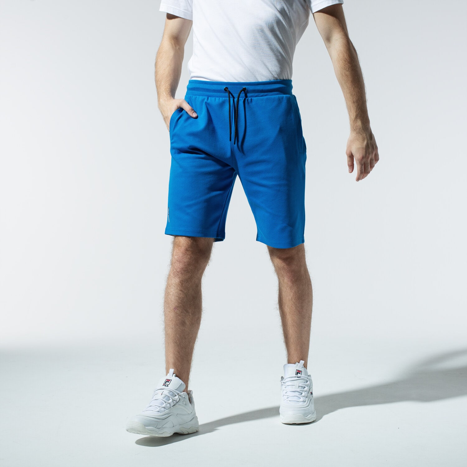 Krótkie spodenki, szorty męskie HAHA66 SZORTY ELASTIC SHORTS HA120SZM84002 NIEBIESKI
