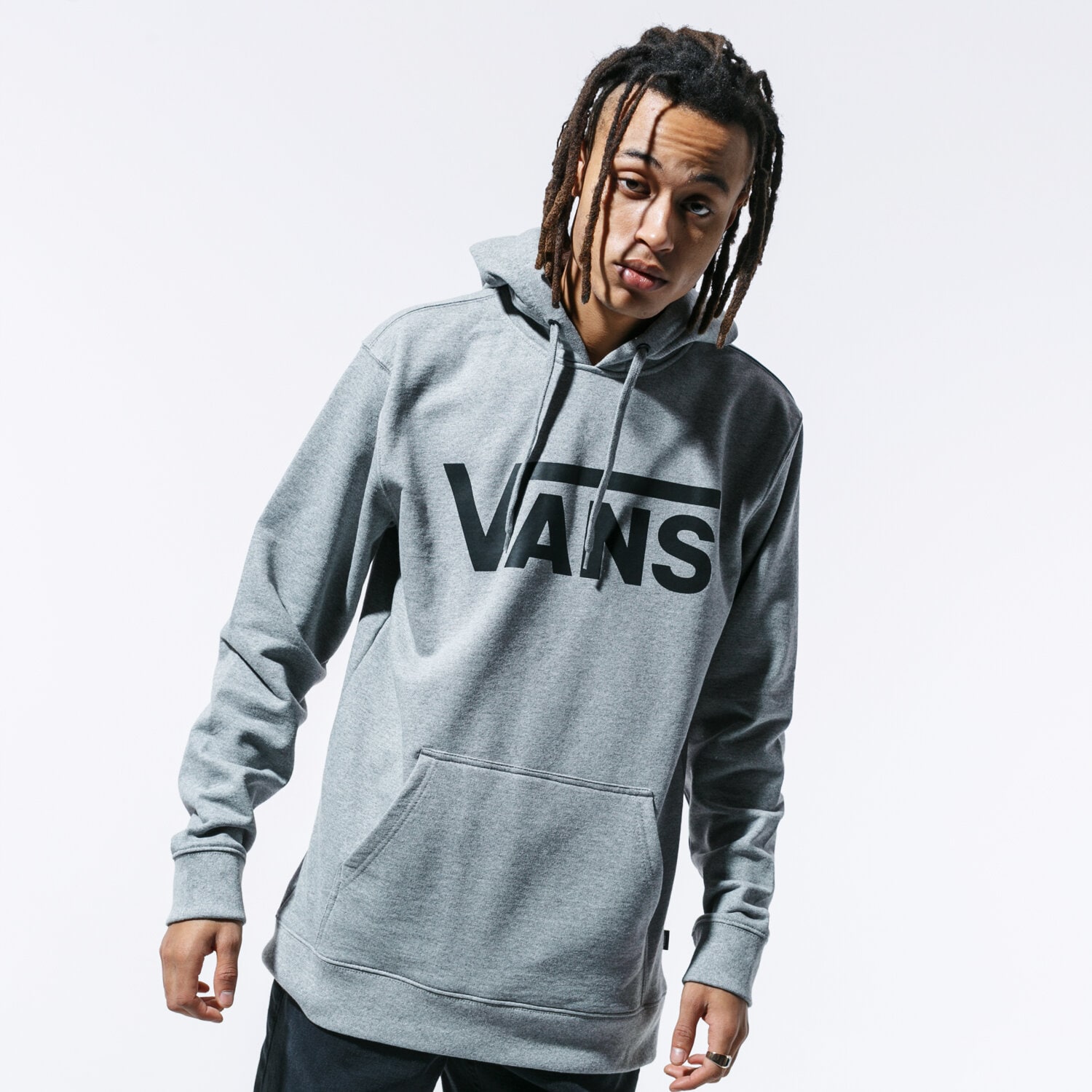 Bluza męska VANS BLUZA Z KAPTUREM CLASSIC PO II CEMENT HEATHE CEMENT HEA VN0A456BADY1 SZARY