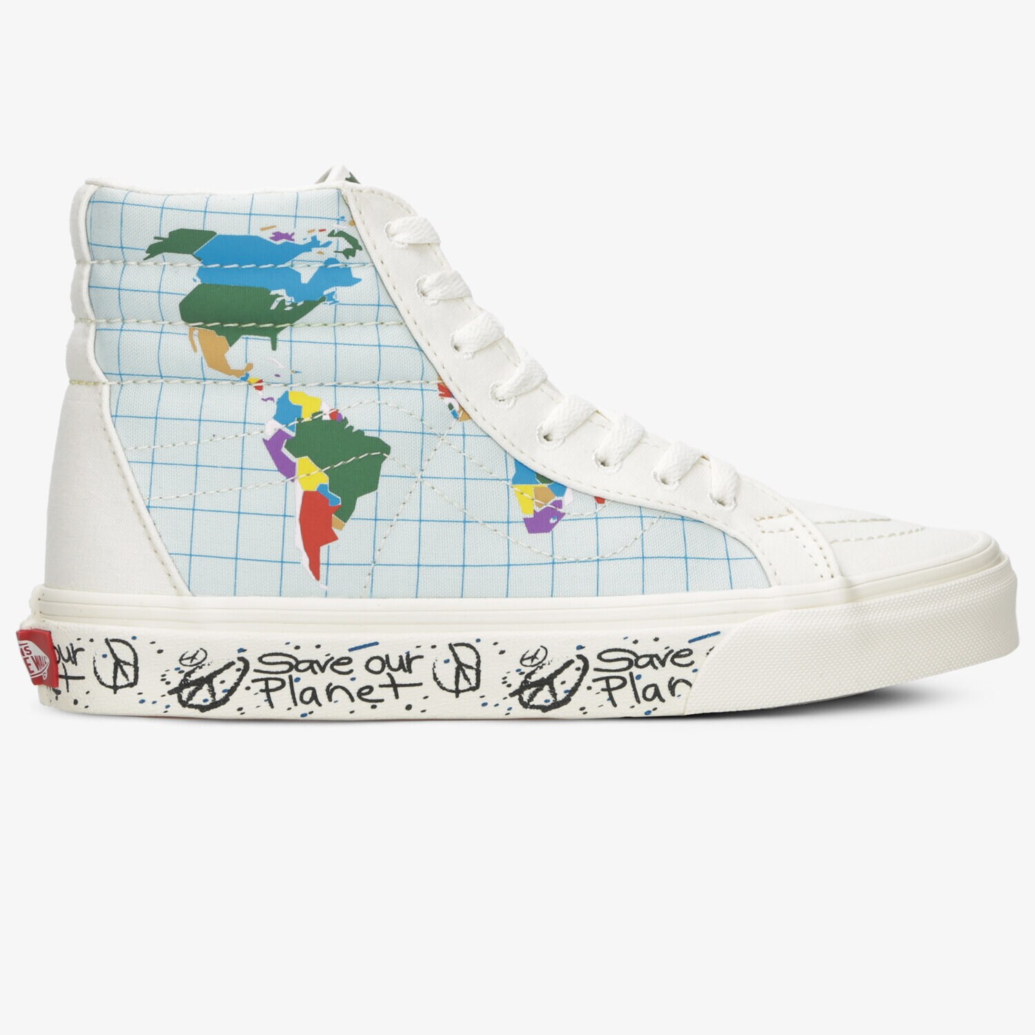 Damskie trampki, tenisówki VANS UA SK8-HI REISSUE (SAVE OUR PLANET) VN0A4BV8T2V1W MULTICOLOR
