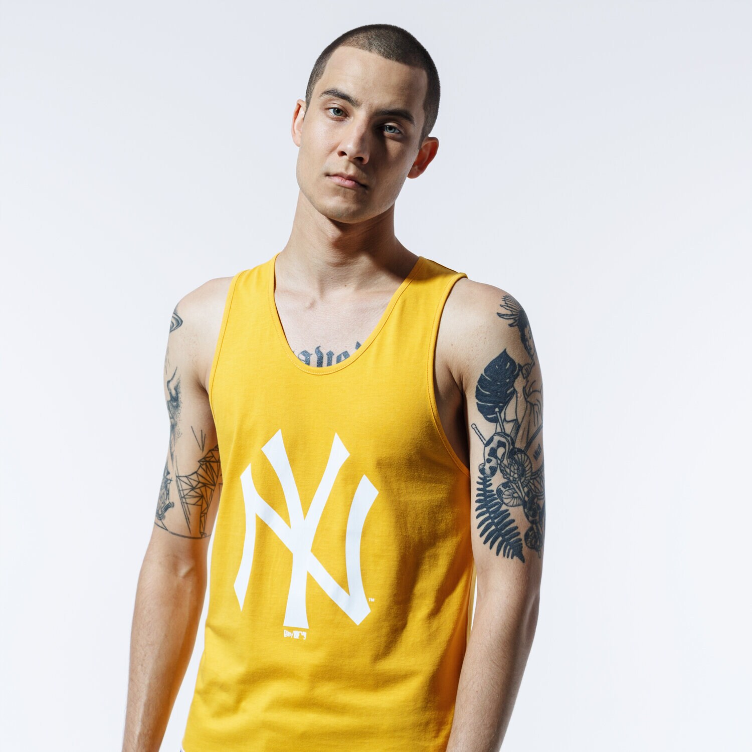 Koszulka, t-shirt sportowy męski NEW ERA TANK MLB TEAM LOGO TANK NEYYAN AGD 12369816 ŻÓŁTY
