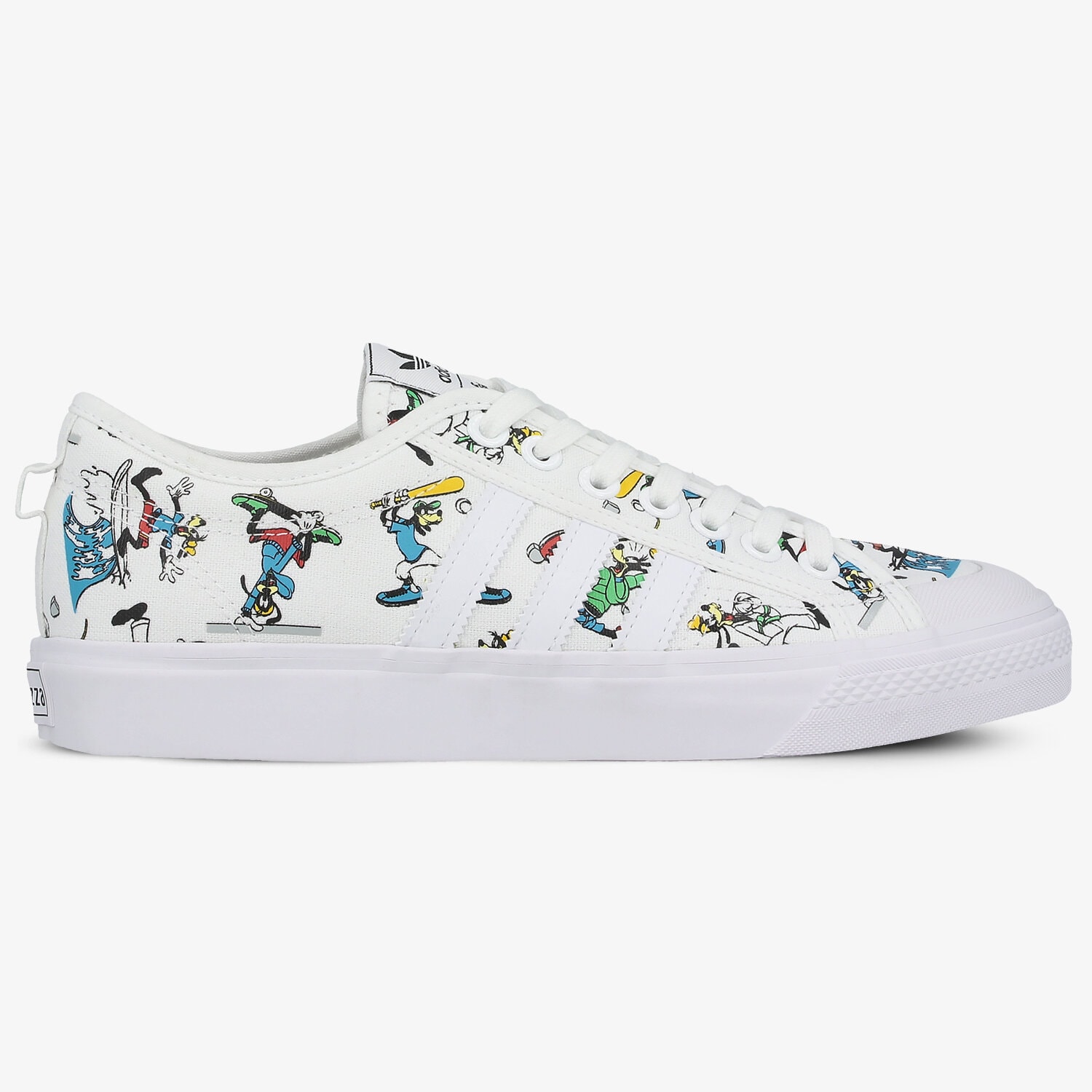Buty sneakersy męskie ADIDAS NIZZA X DISNEY SPORT GOOFY FW0645 BIAŁY