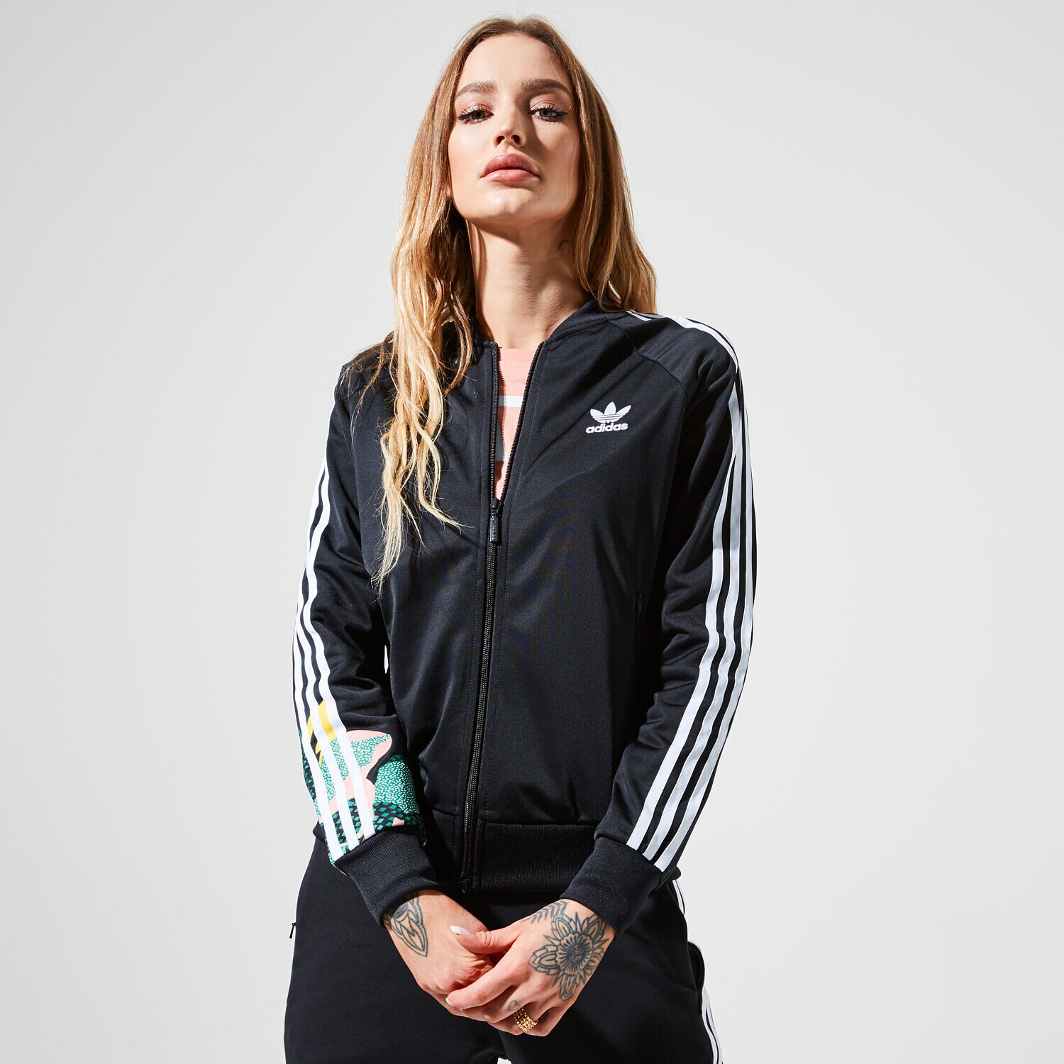 Bluza damska ADIDAS BLUZA ROZPINANA TRACKTOP GC6849 CZARNY