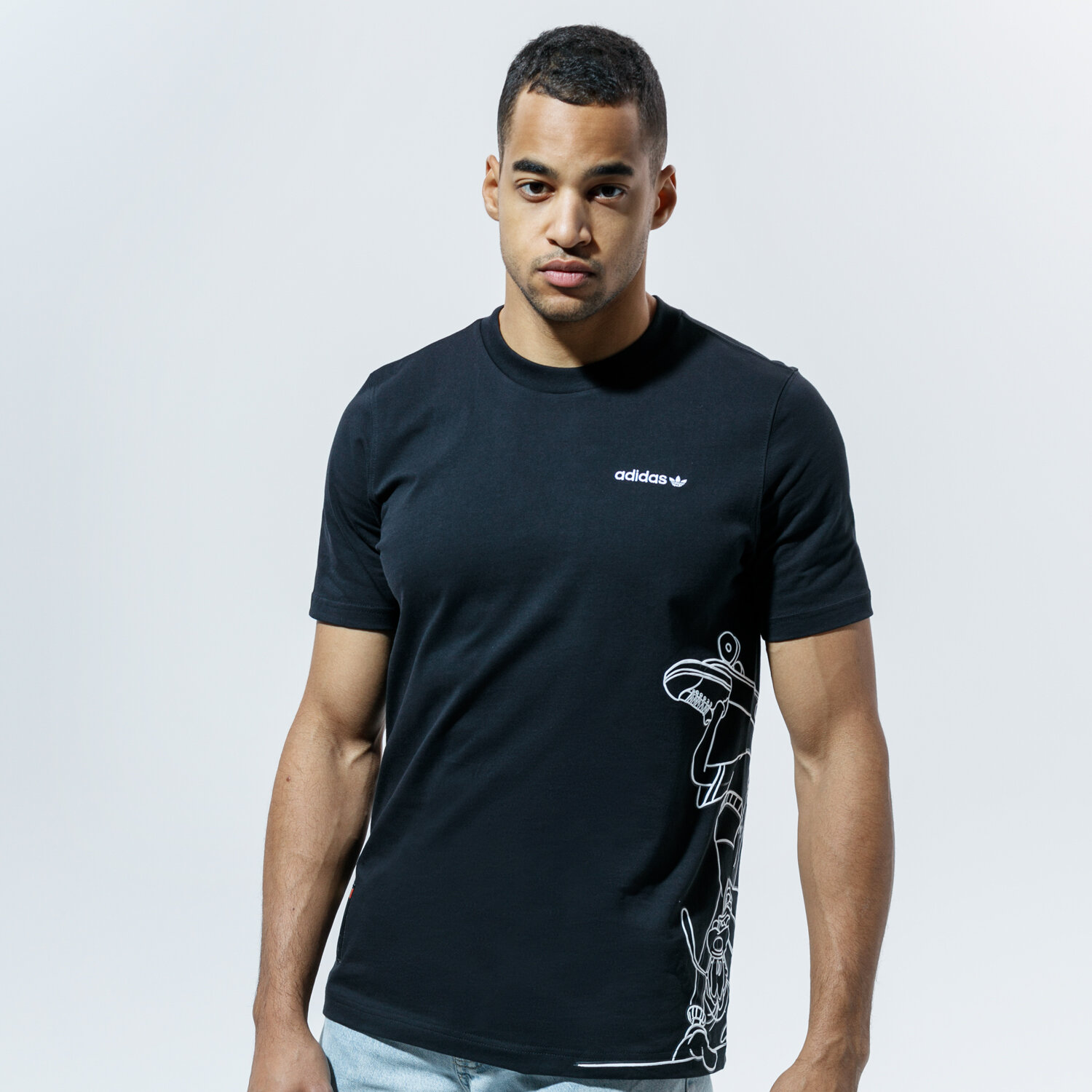 Koszulka, t-shirt sportowy męski ADIDAS T-SHIRT GOOFY TEE GD6029 CZARNY