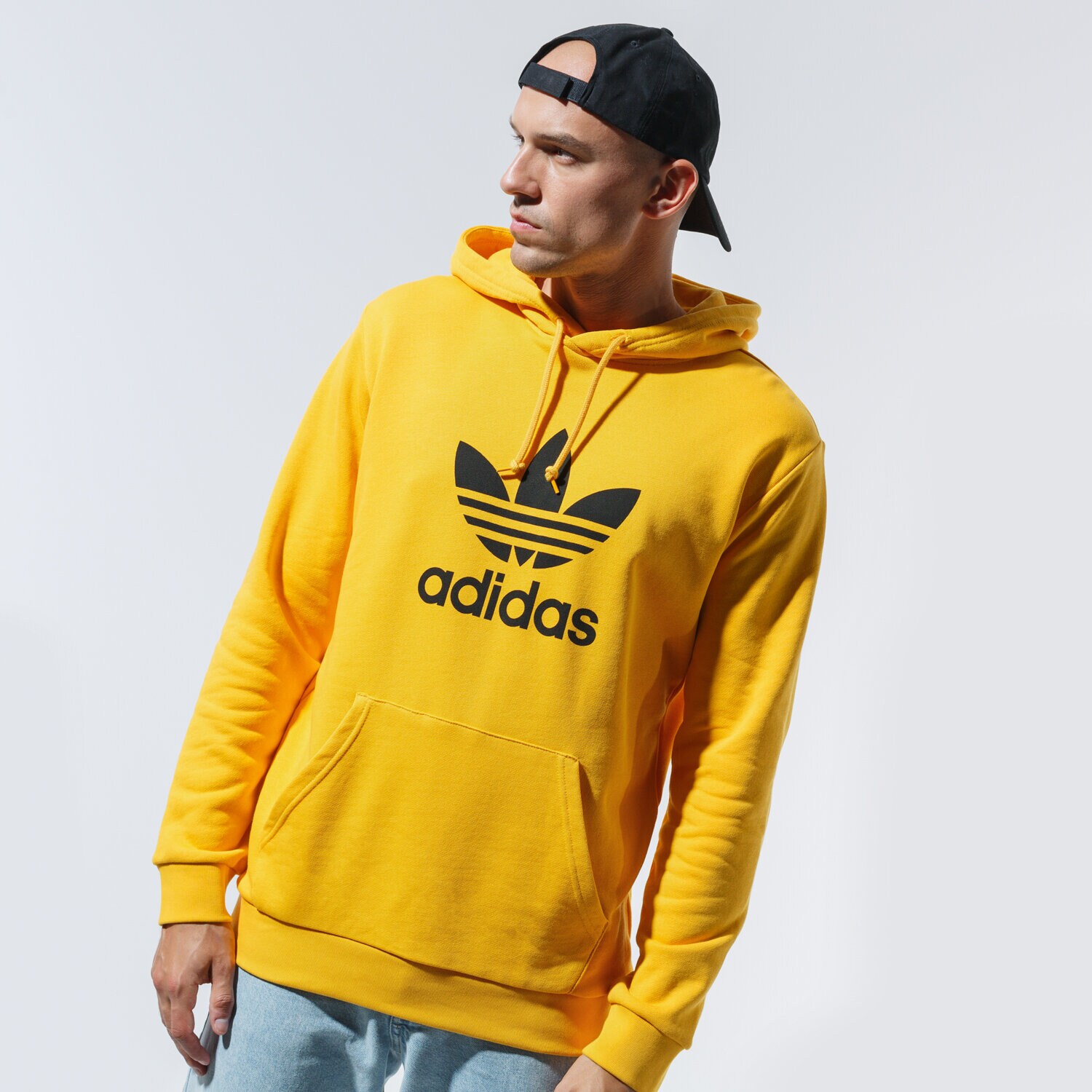 Bluza męska ADIDAS BLUZA Z KAPTUREM TREFOIL HOODIE GD9923 ŻÓŁTY