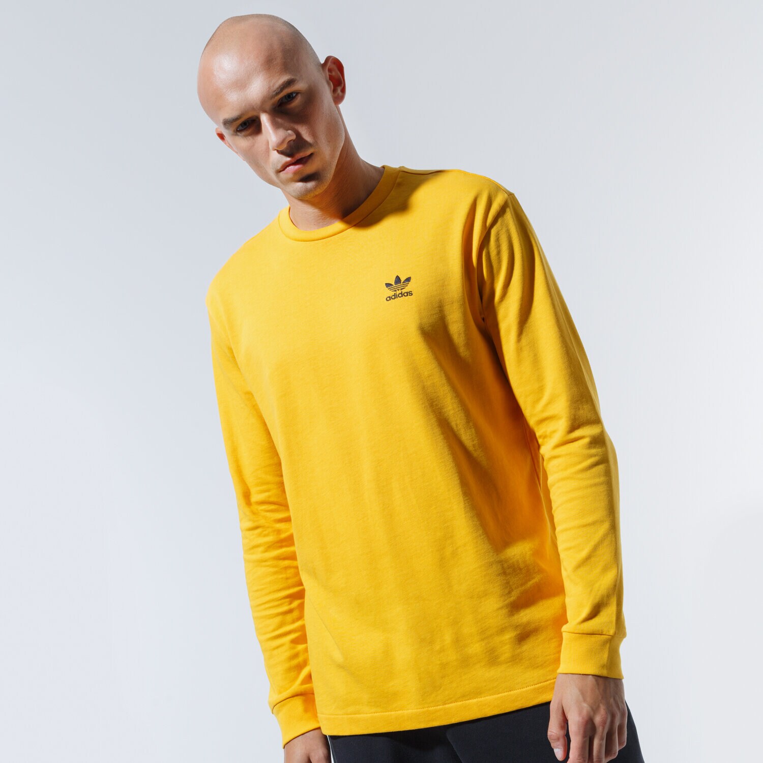 Koszulka, t-shirt sportowy męski ADIDAS T-SHIRT B+F TRFL LS TEE GE0862 ŻÓŁTY