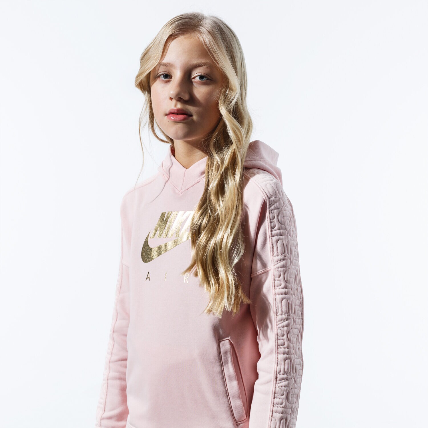 Sportowa bluza dziecięca NIKE BLUZA G NSW NIKE AIR PO GX BV2709-682 RÓŻOWY