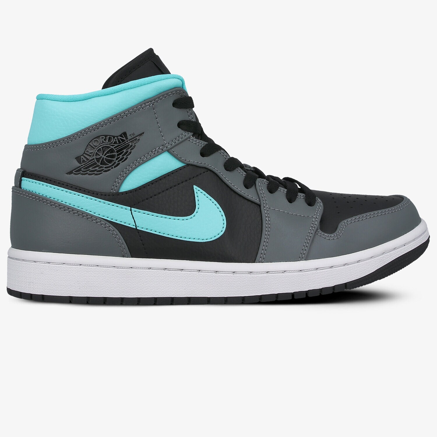 Buty sneakersy męskie AIR JORDAN 1 MID 554724-063 SZARY