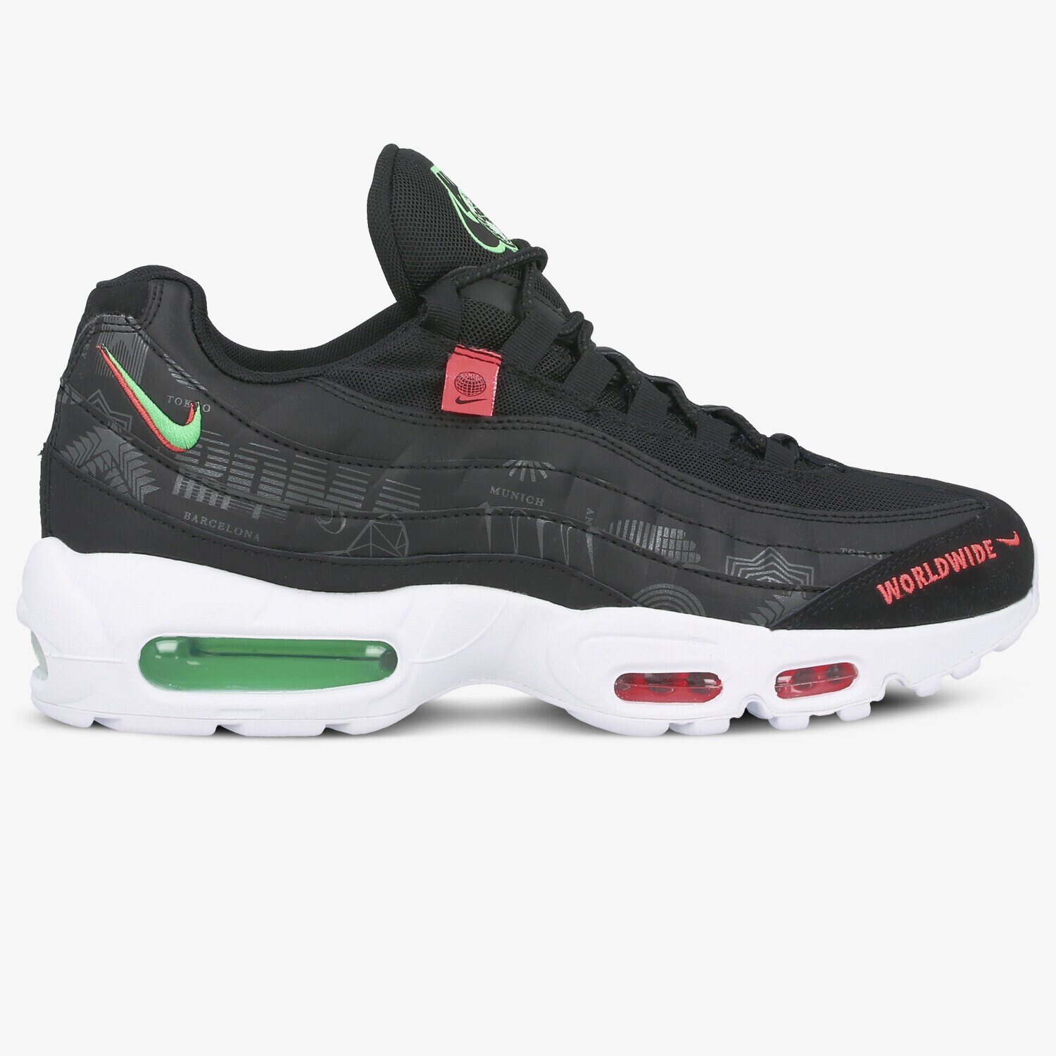 Buty sneakersy męskie NIKE AIR MAX 95 SE CQ9743-001 CZARNY