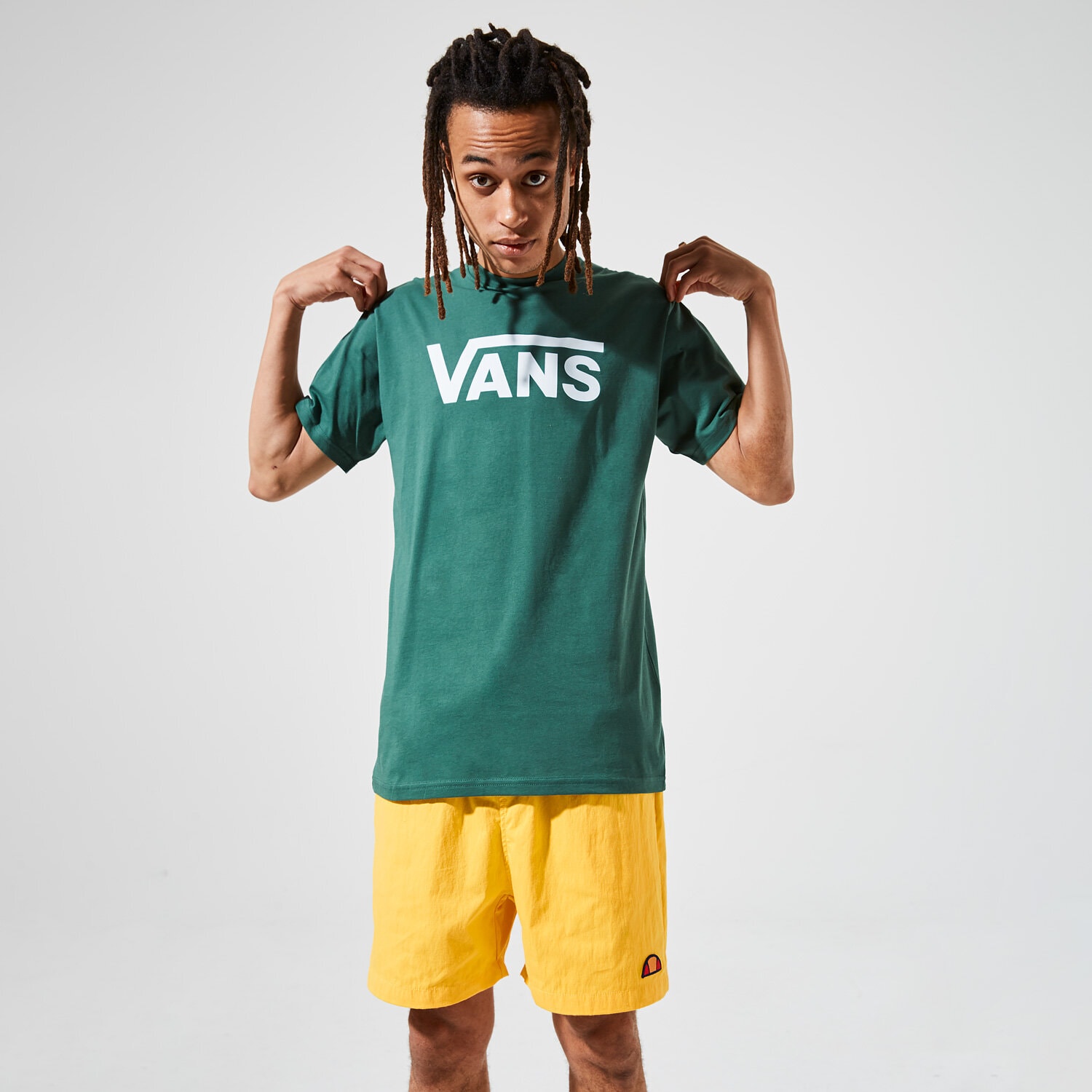 Koszulka, t-shirt sportowy męski VANS T-SHIRT VANS CLASSIC VN000GGGEEI1 ZIELONY