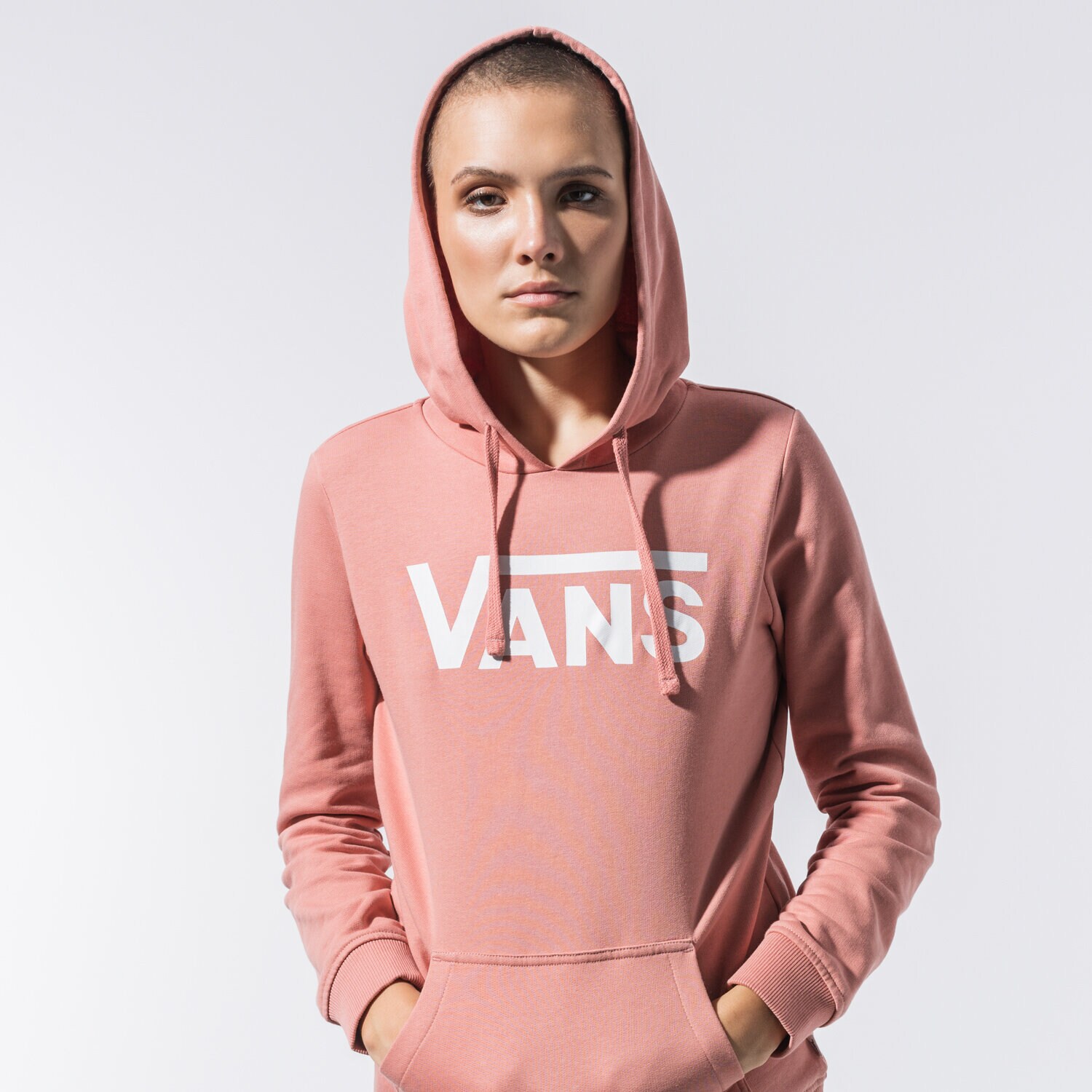 Bluza damska VANS BLUZA Z KAPTUREM CLASSIC V II HOODIE VN0A53OVZLS1 RÓŻOWY