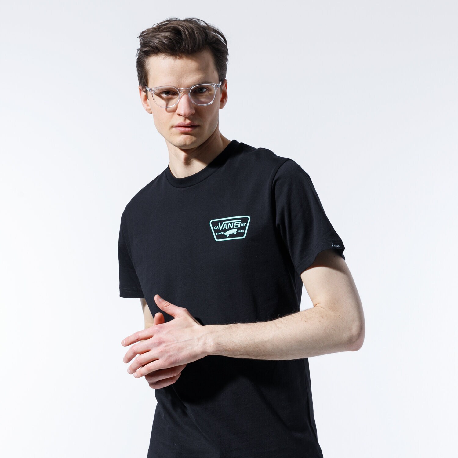 Koszulka, t-shirt sportowy męski VANS T-SHIRT FULL PATCH BACK SS VN0A3H5KYLO1 CZARNY
