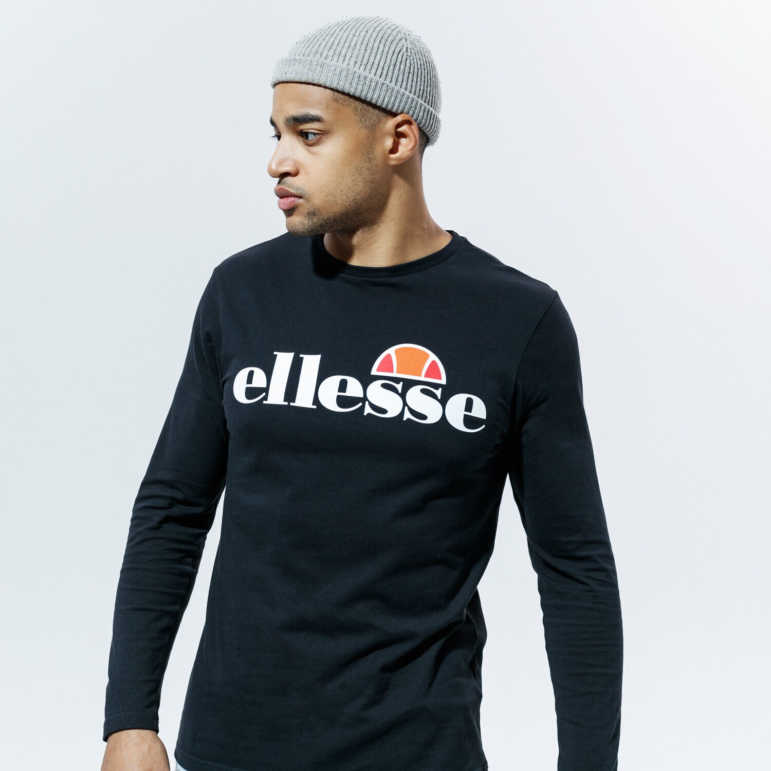 Koszulka, t-shirt sportowy męski ELLESSE T-SHIRT SL GRAZIE BLK SHC07406011 CZARNY