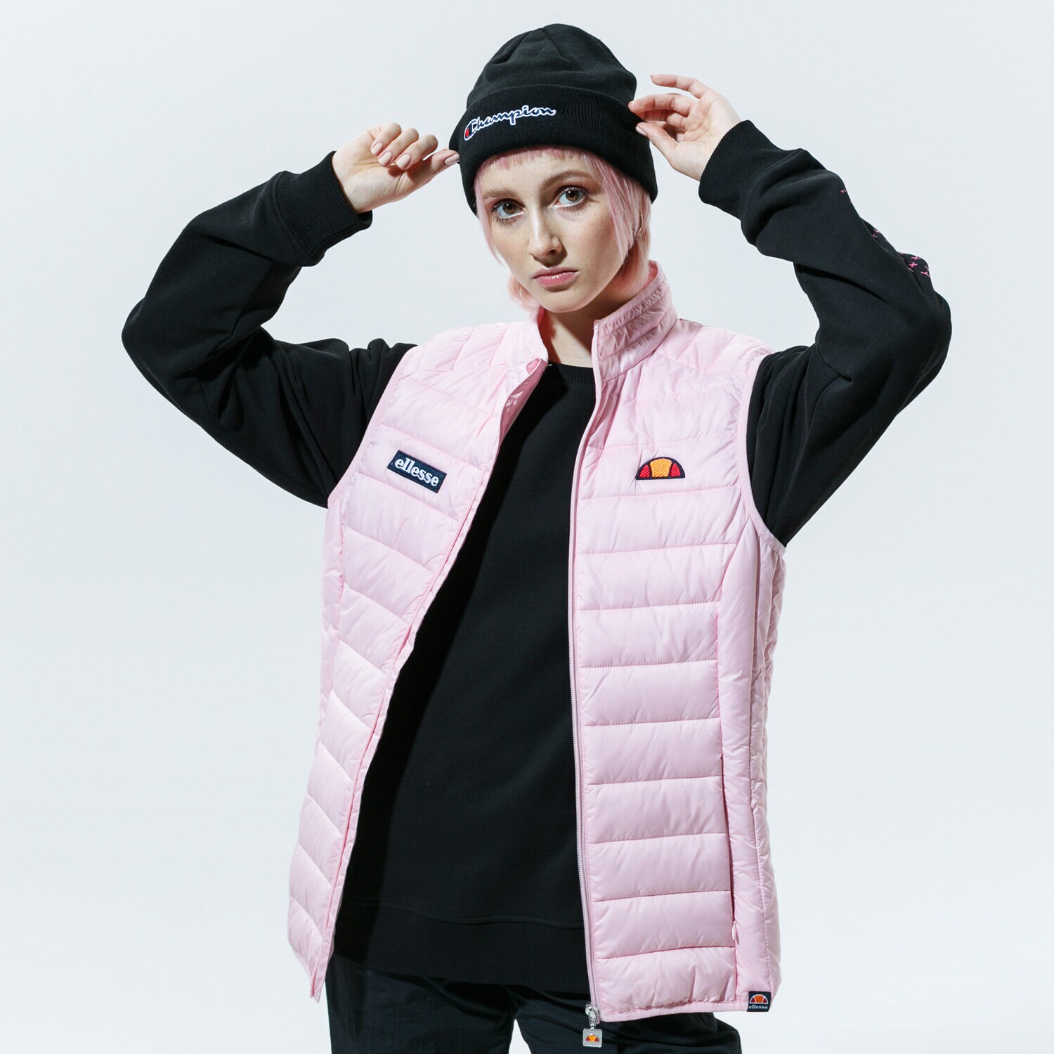 Bezrękawniki damskie sportowe ELLESSE BEZRĘKAWNIK BARIA SGS09000PINK RÓŻOWY