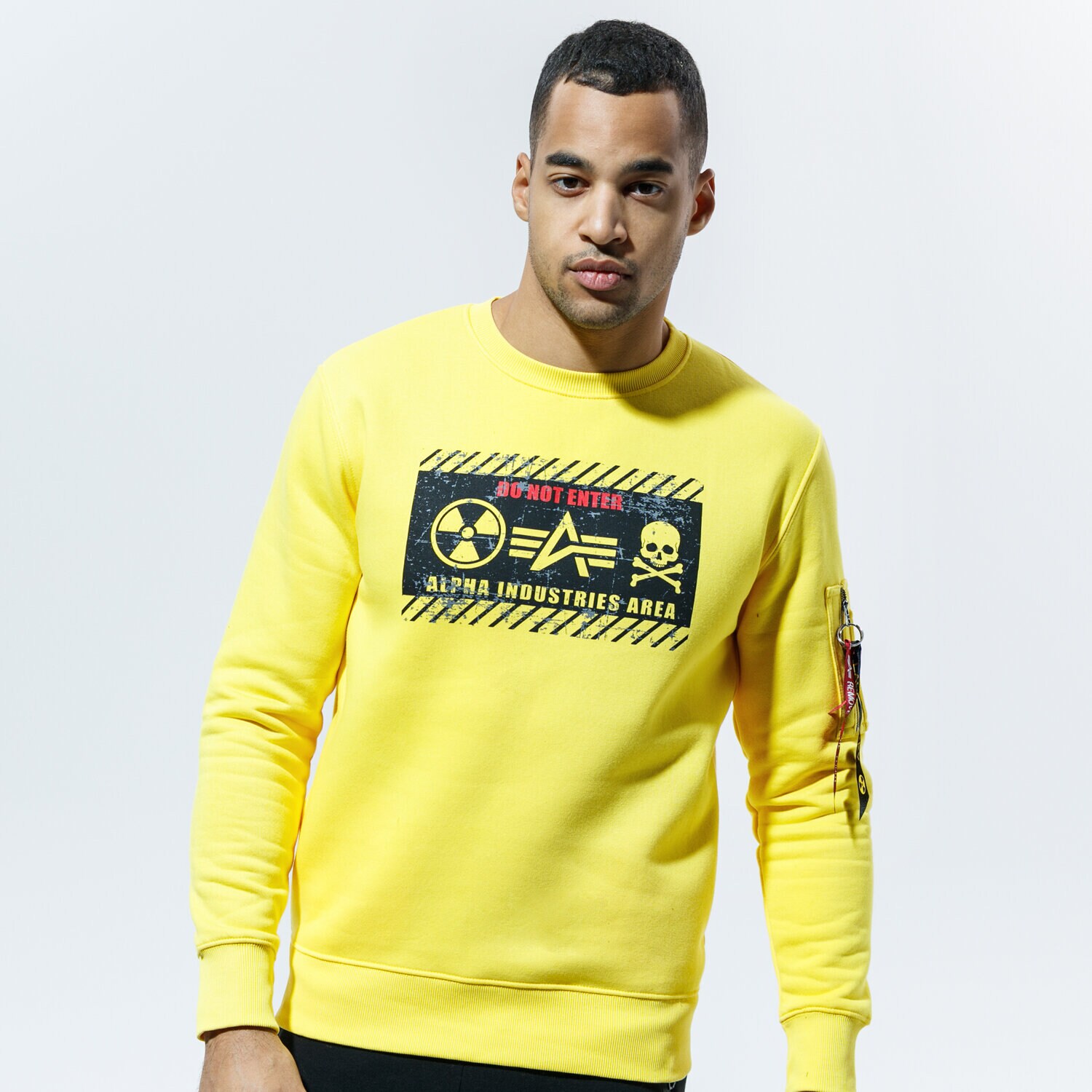 Bluza męska ALPHA INDUSTRIES BLUZA RADIOACTIVE SWEATER 128320465 ŻÓŁTY