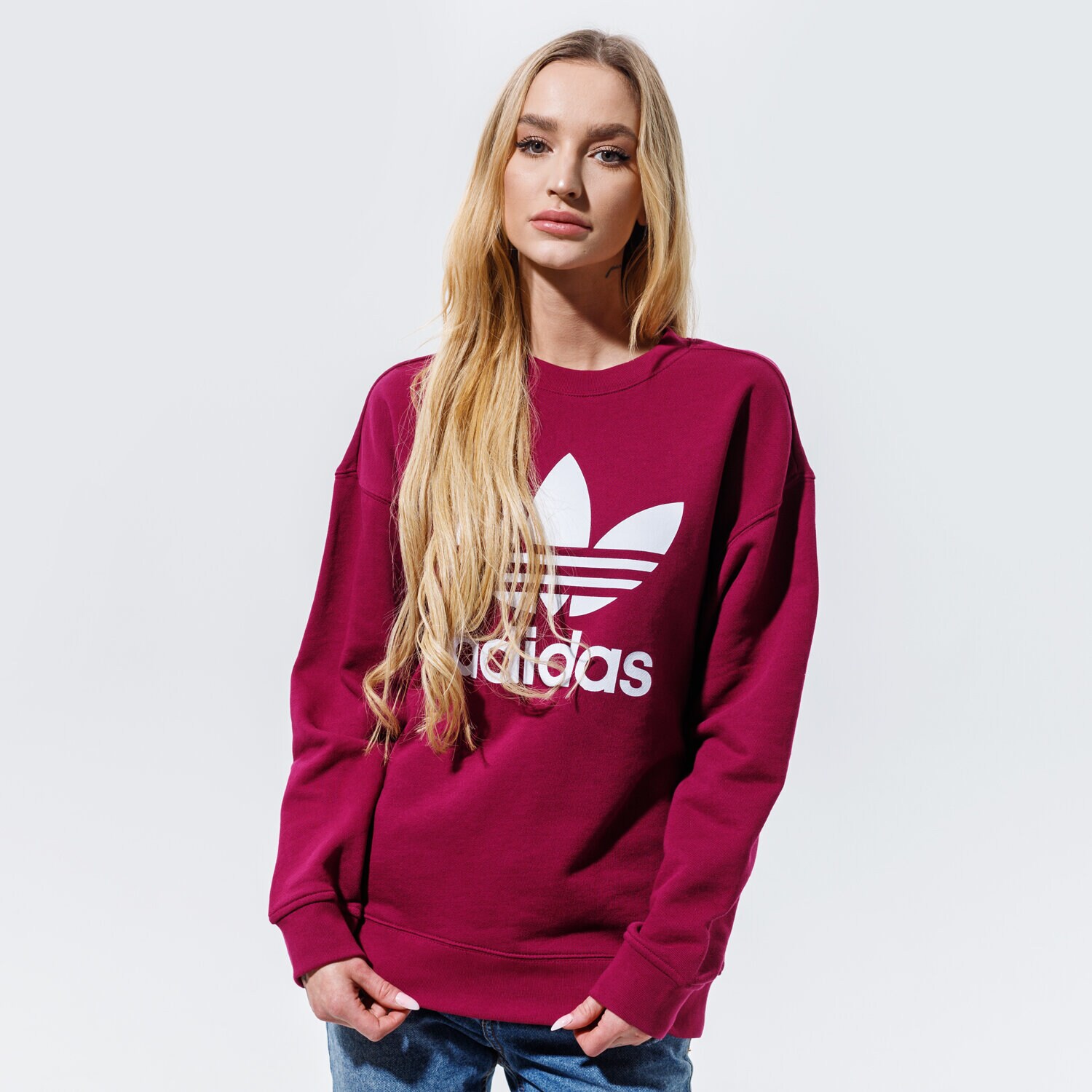 Bluza damska ADIDAS BLUZA TRF CREW SWEAT GD2437 BORDOWY