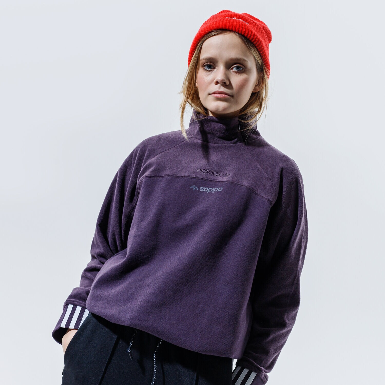Bluza damska ADIDAS BLUZA SWEATSHIRT GD3885 FIOLETOWY